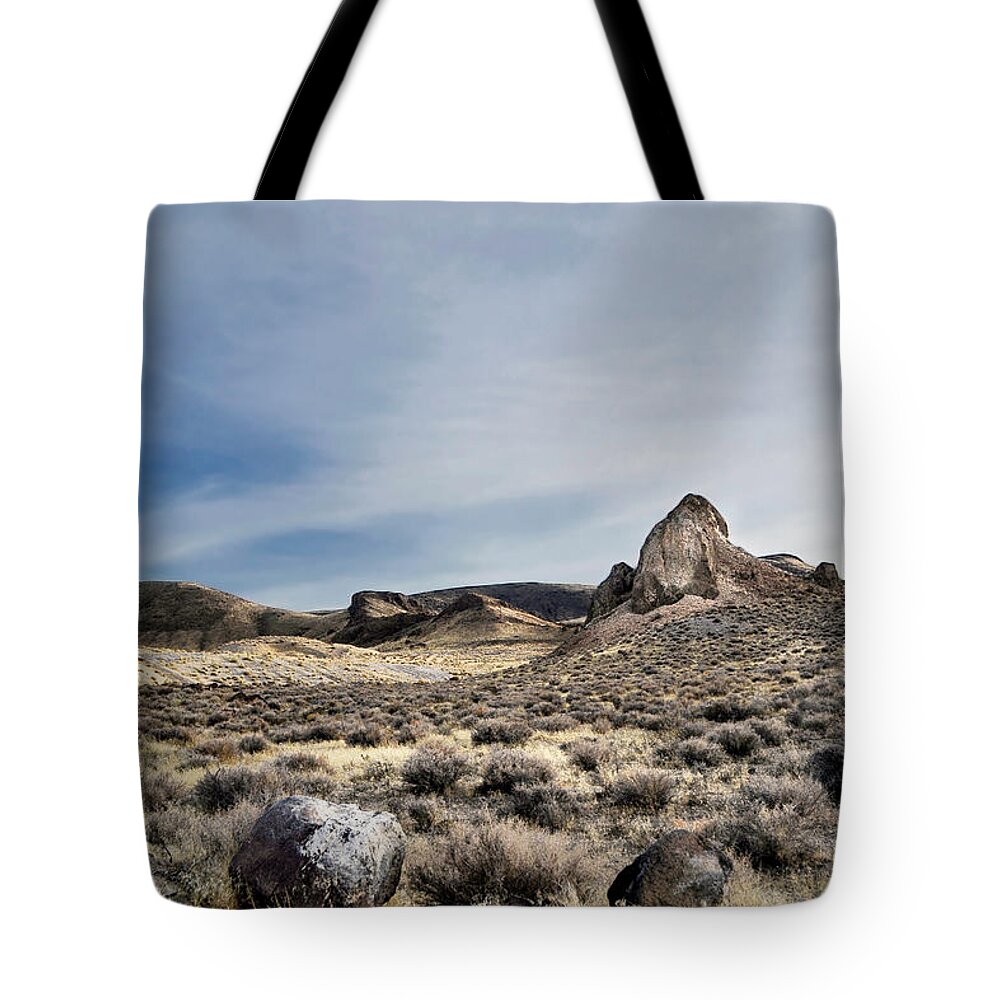 Fallon Tote Bag featuring the photograph hot springs day-2367-2-R2. by Karen W Meyer