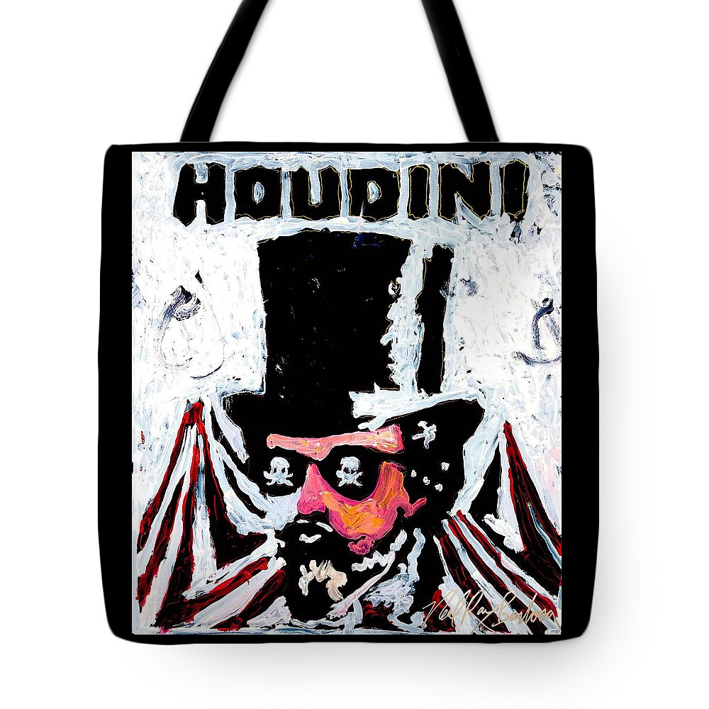 Houdini Magic Tote Bag featuring the painting Houdini by Neal Barbosa