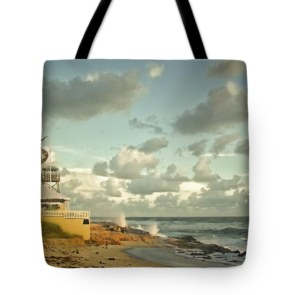Florida Tote Bag featuring the photograph House Of Refuge by Steve DaPonte