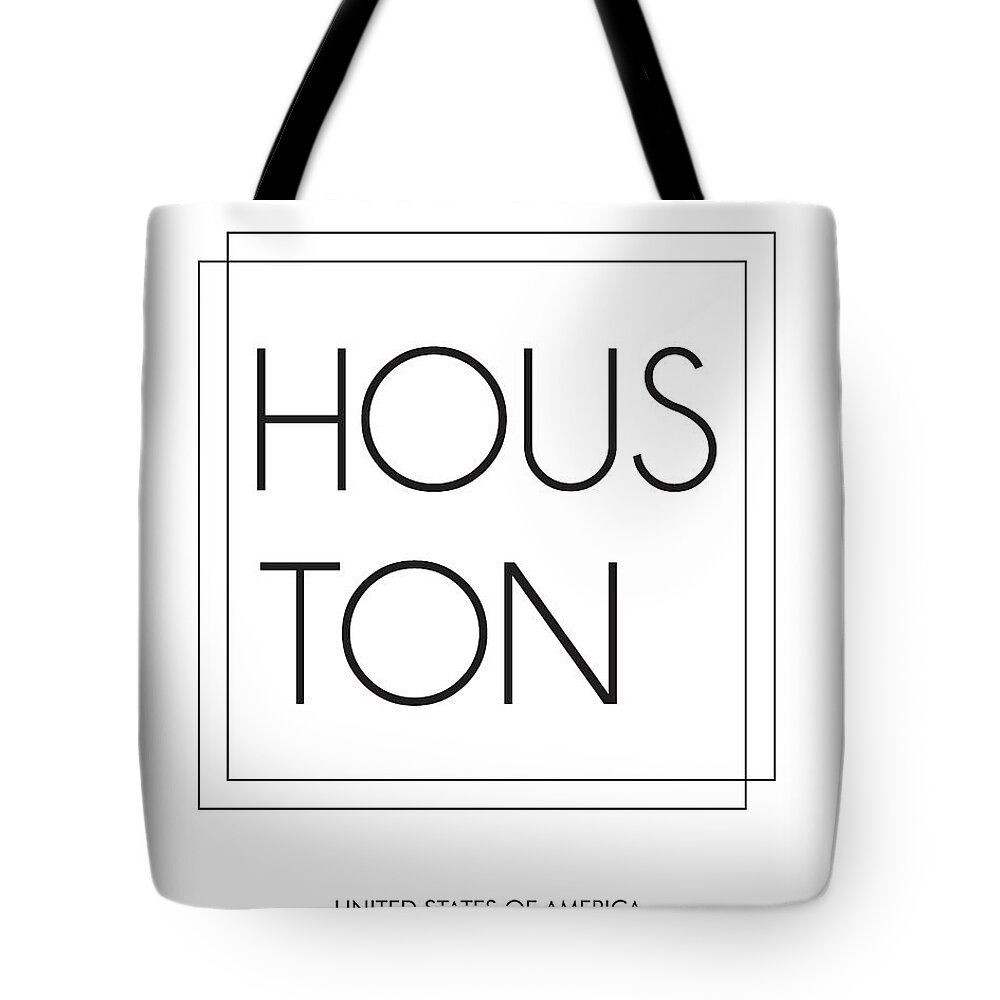 Houston Tote Bag featuring the mixed media Houston, United States Of America - City Name Typography - Minimalist City Posters #1 by Studio Grafiikka