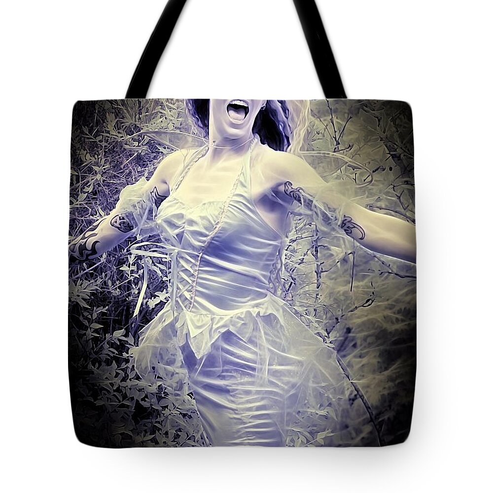 Fantasy Tote Bag featuring the painting Howl Of The Banshee by Jon Volden