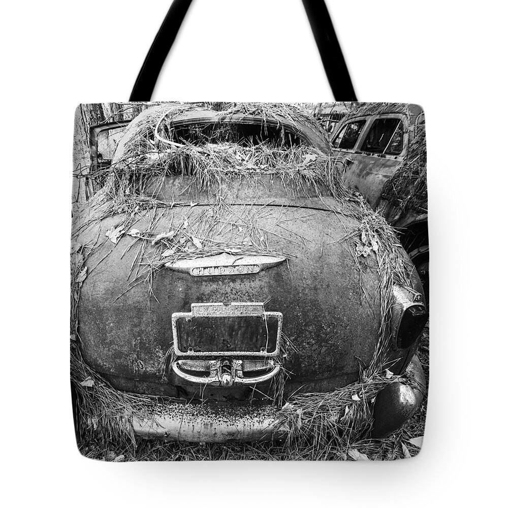 Hudson Tote Bag featuring the photograph Hudson in the Pines by Alan Raasch