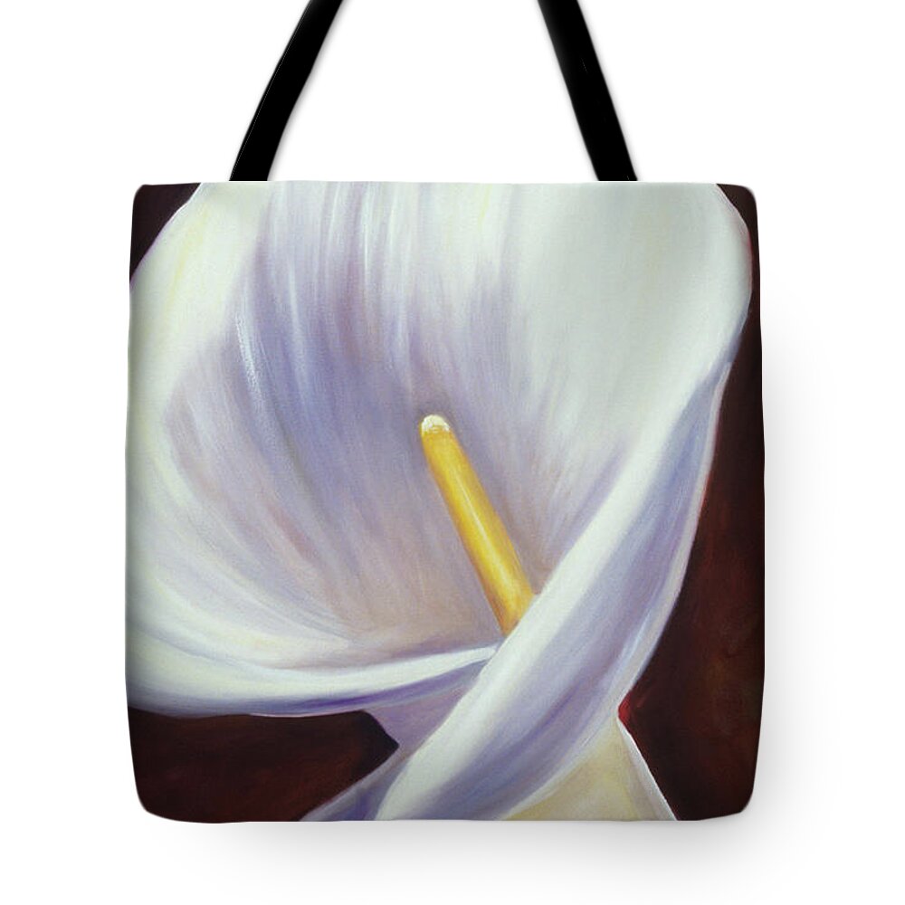 Calla Lily Tote Bag featuring the painting Huey by Shannon Grissom
