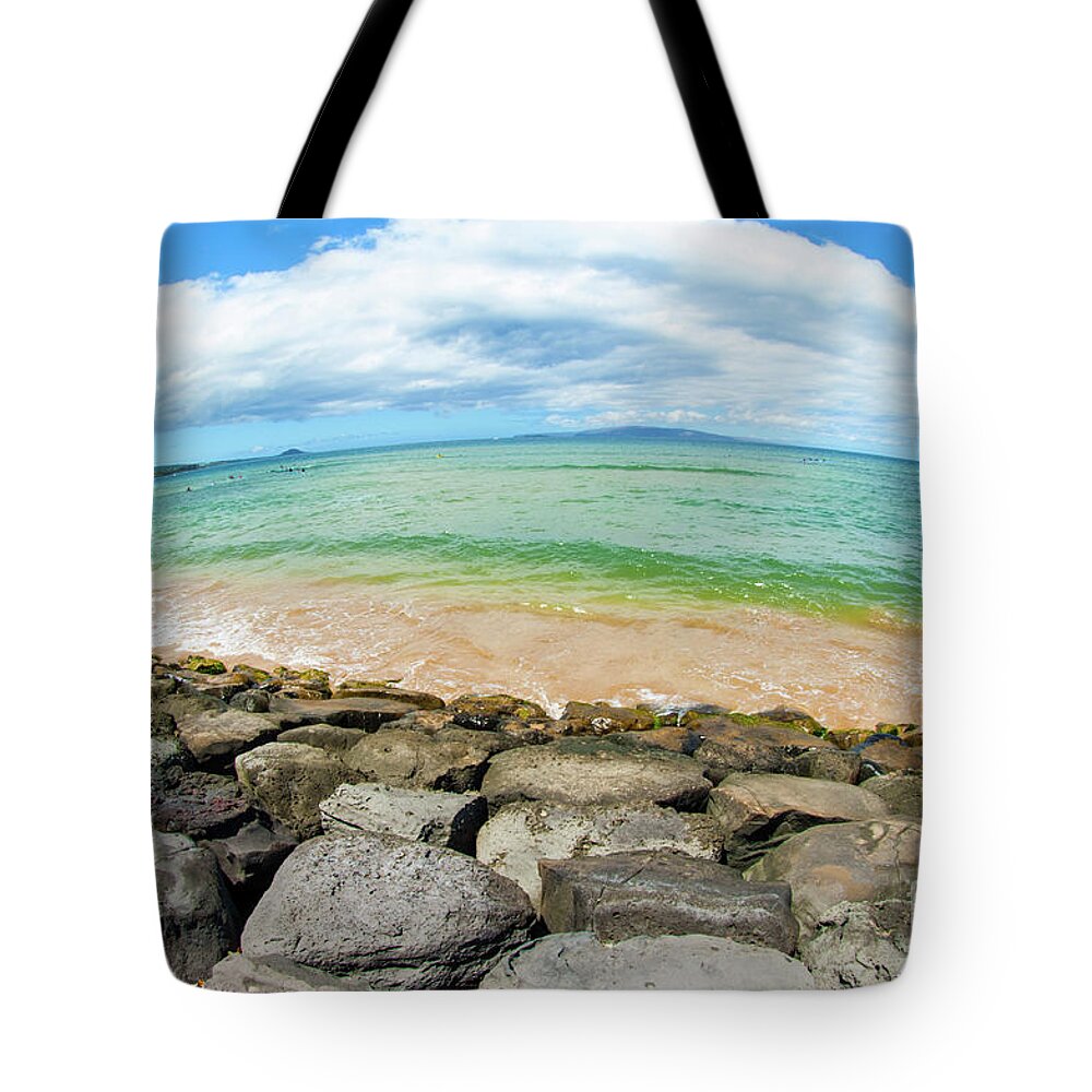 Hawaii Tote Bag featuring the photograph Huge Wikiki beach by Micah May