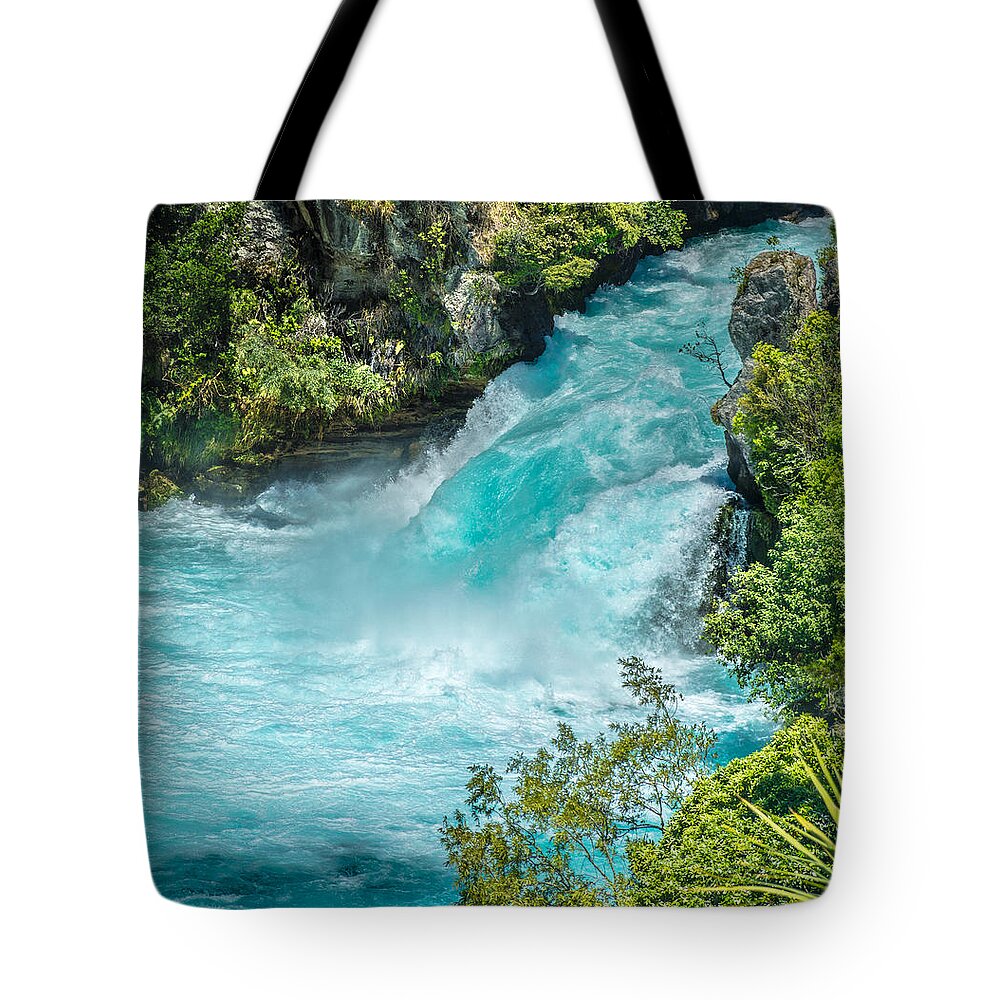 Waterfalls Tote Bag featuring the photograph Huka Falls by Racheal Christian