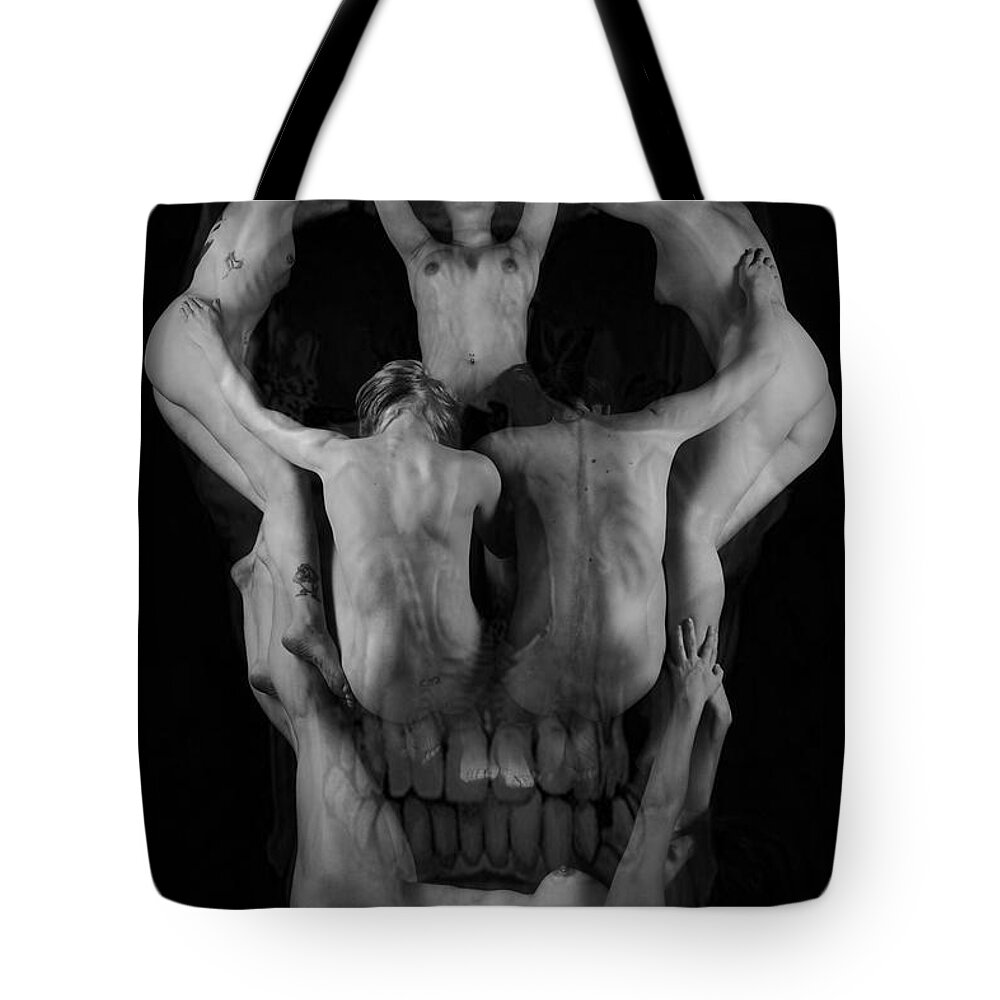 Artistic Photographs Tote Bag featuring the photograph Human skull by Robert WK Clark