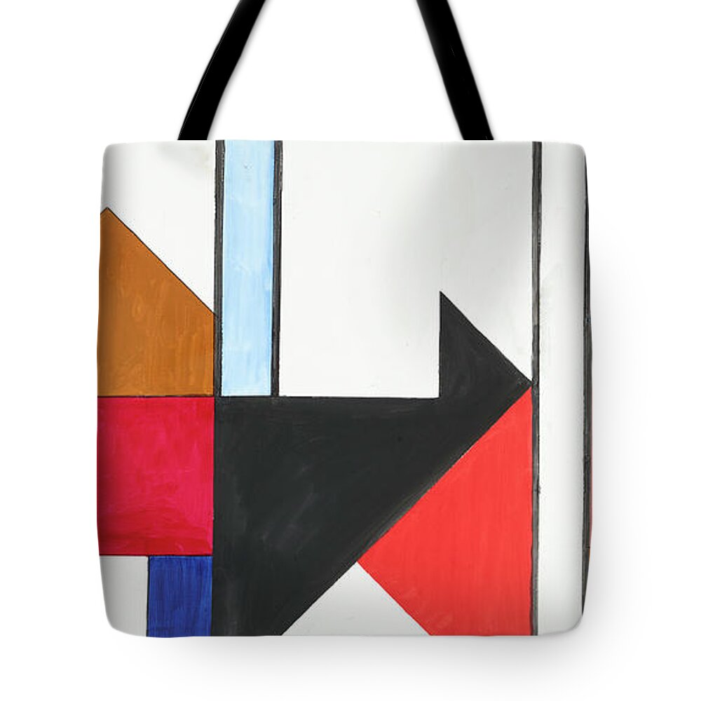 Abstract Tote Bag featuring the painting Humanity - Part I by Willy Wiedmann