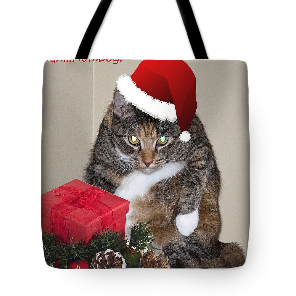 Cat Tote Bag featuring the photograph Humbug by Cathy Kovarik