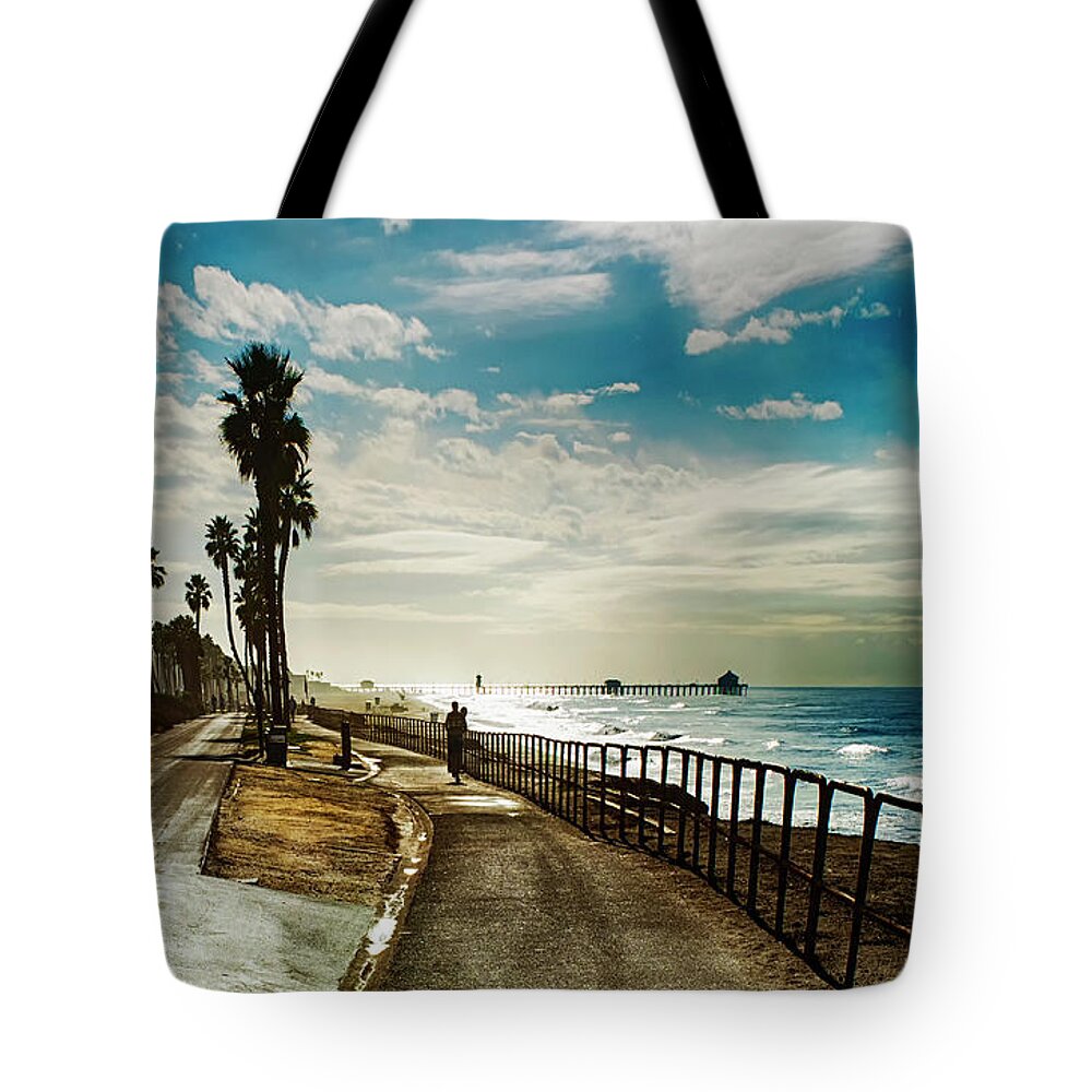 Beach Tote Bag featuring the photograph Huntington Beach by Joseph Hollingsworth