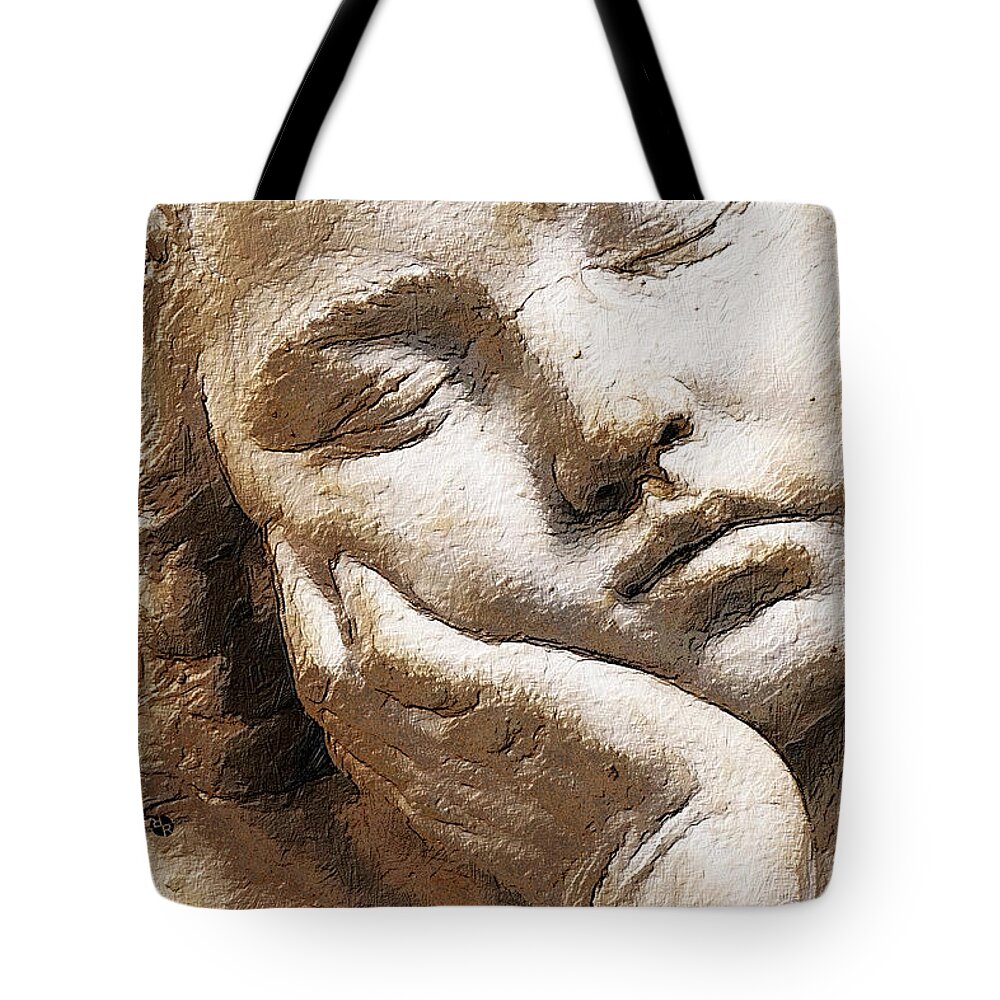 Woman Tote Bag featuring the painting Hush by Tony Rubino