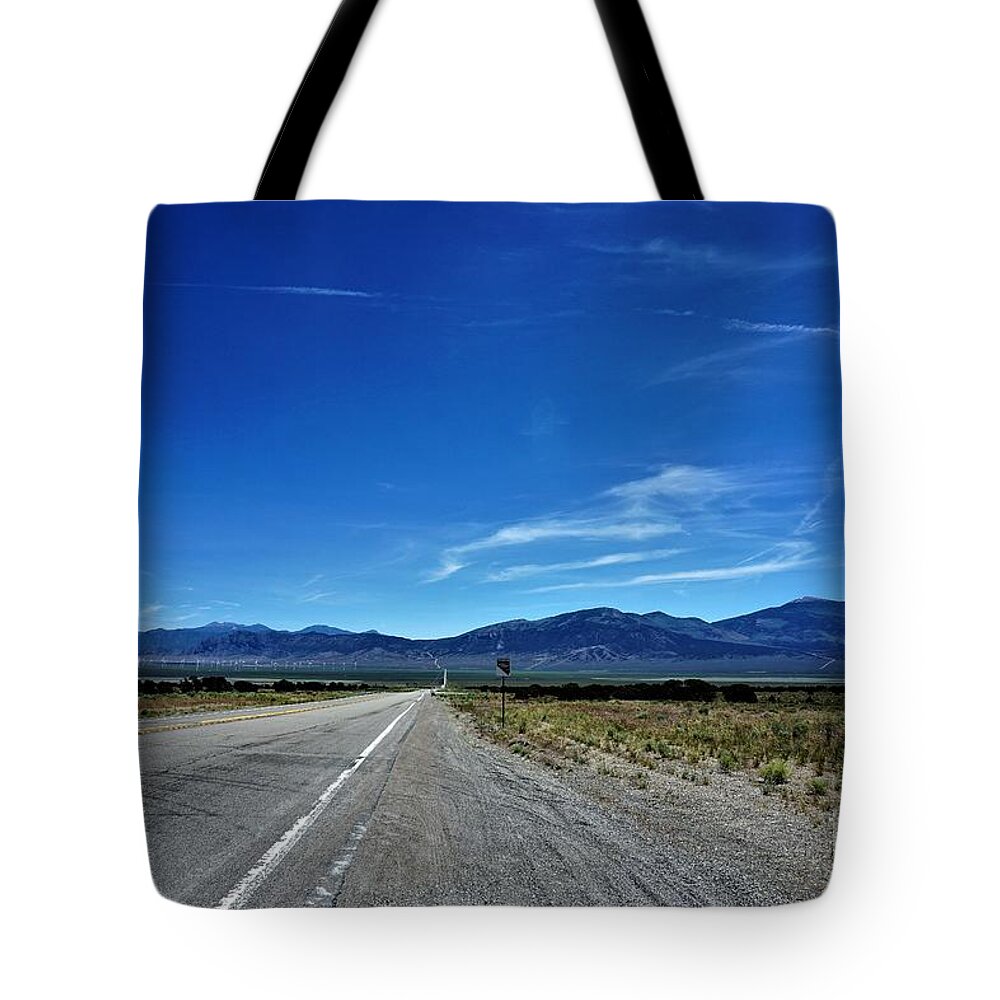 Nevada Tote Bag featuring the photograph HWY 50, Nevada by Merle Grenz