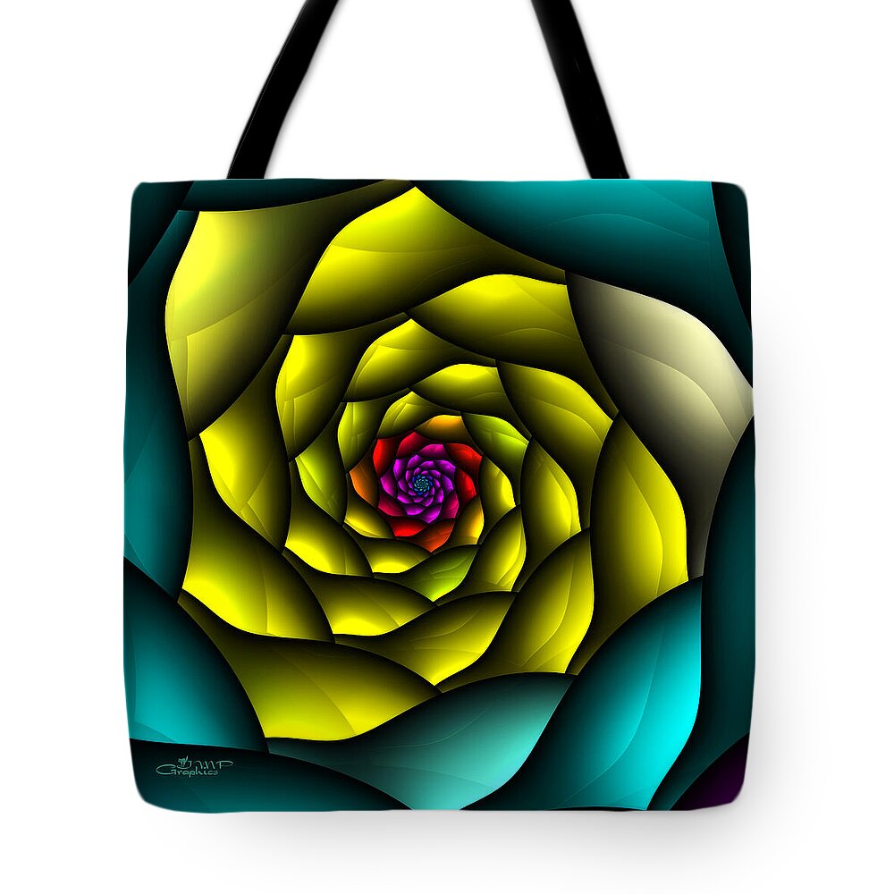 Fractal Tote Bag featuring the digital art Hypnosis by Jutta Maria Pusl
