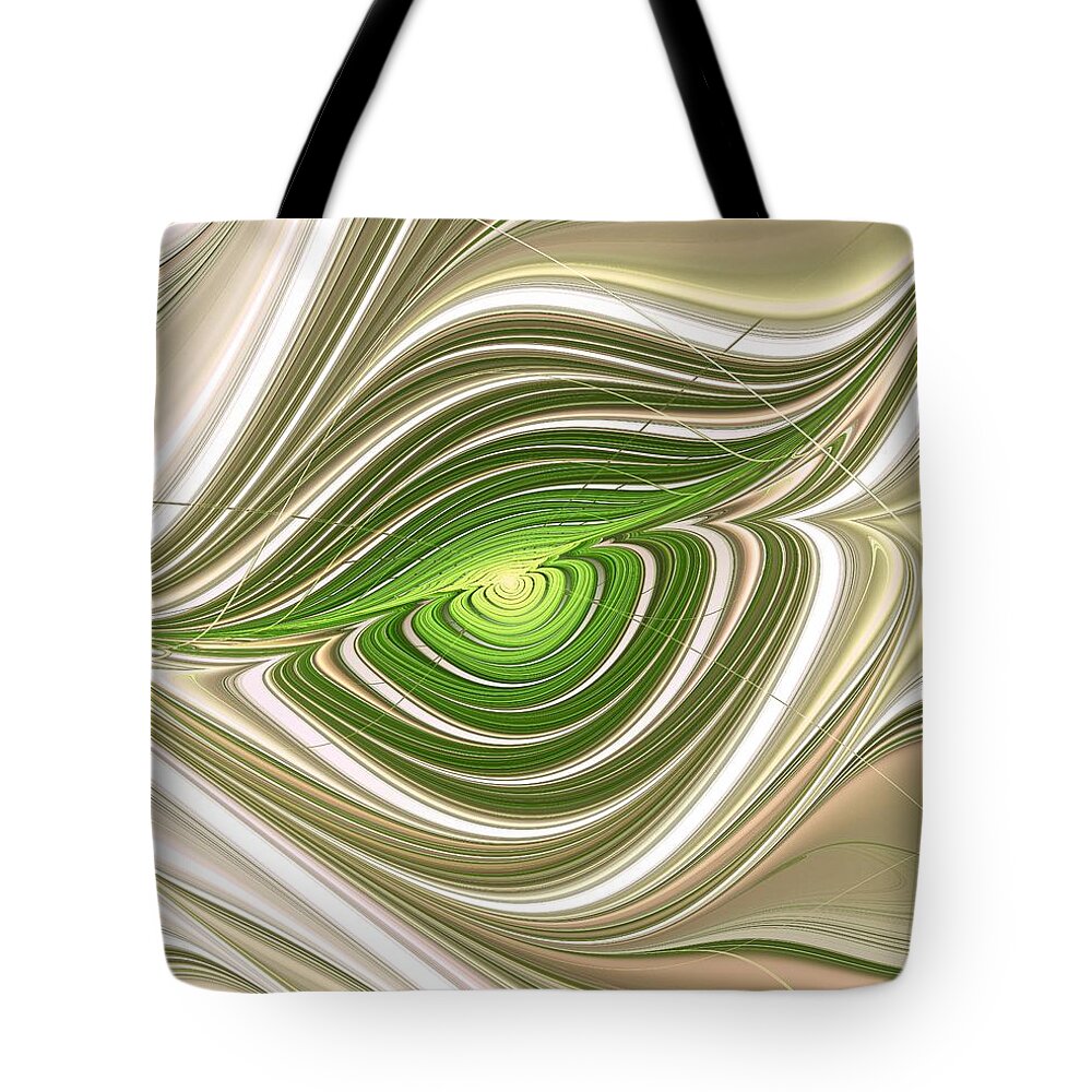 Hypnotic Tote Bag featuring the digital art Hypnotic Eye by Anastasiya Malakhova