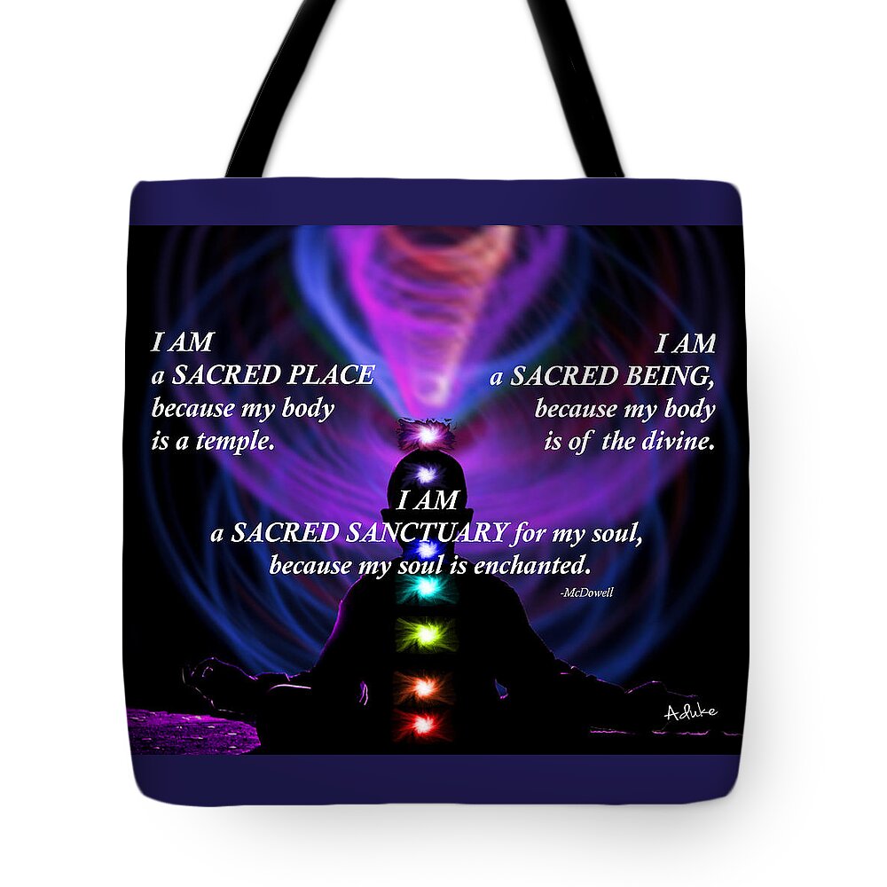 Meditation Tote Bag featuring the photograph I Am by Maria Aduke Alabi