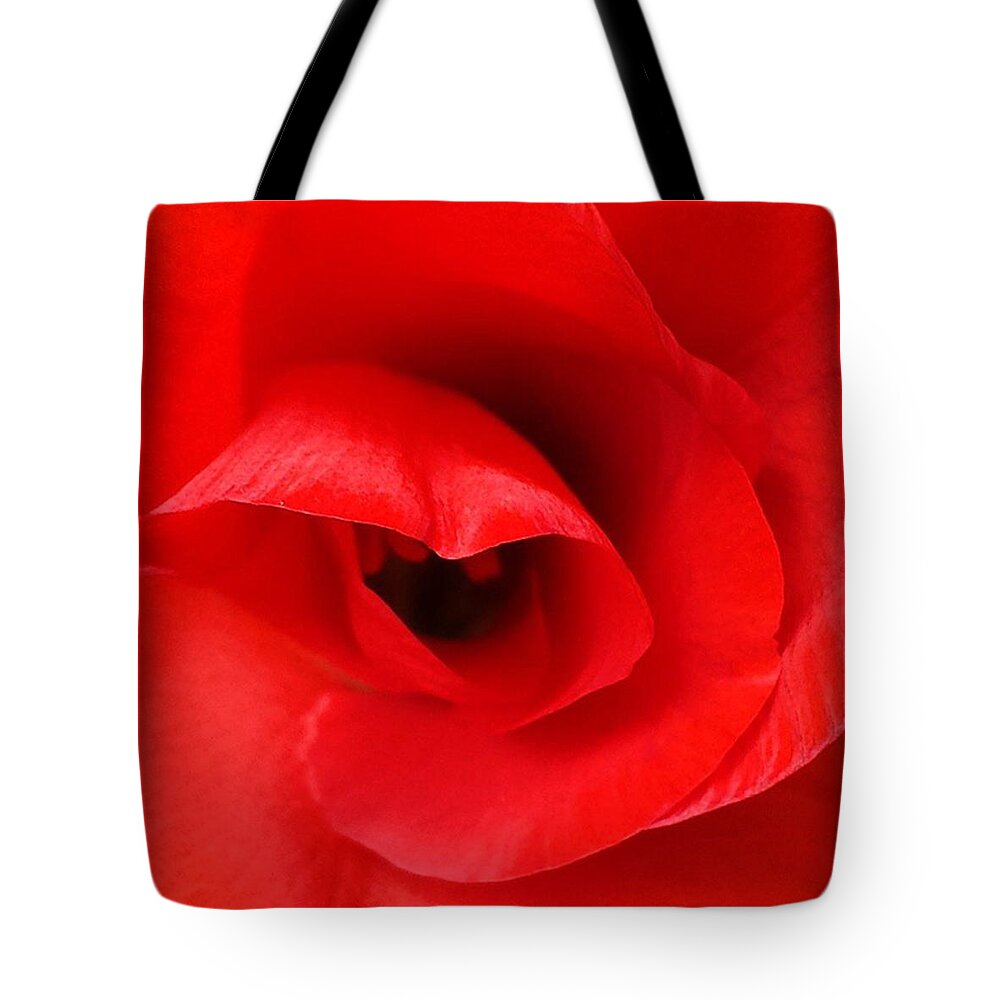 Redflower Tote Bag featuring the photograph ....i Am Not A Red Rose by Jidapa Berczik