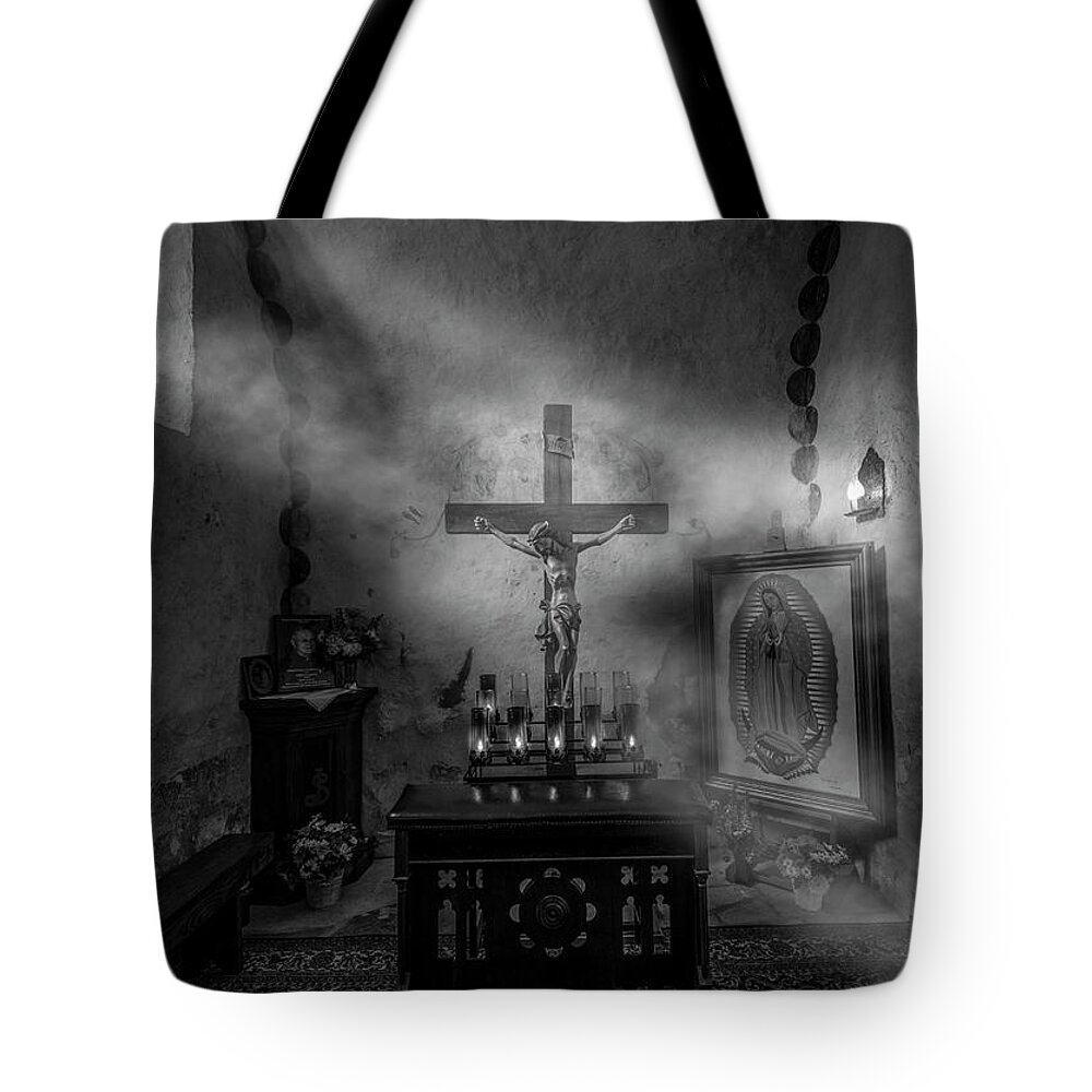Jesus Tote Bag featuring the photograph I Am The Light of the World by David Morefield