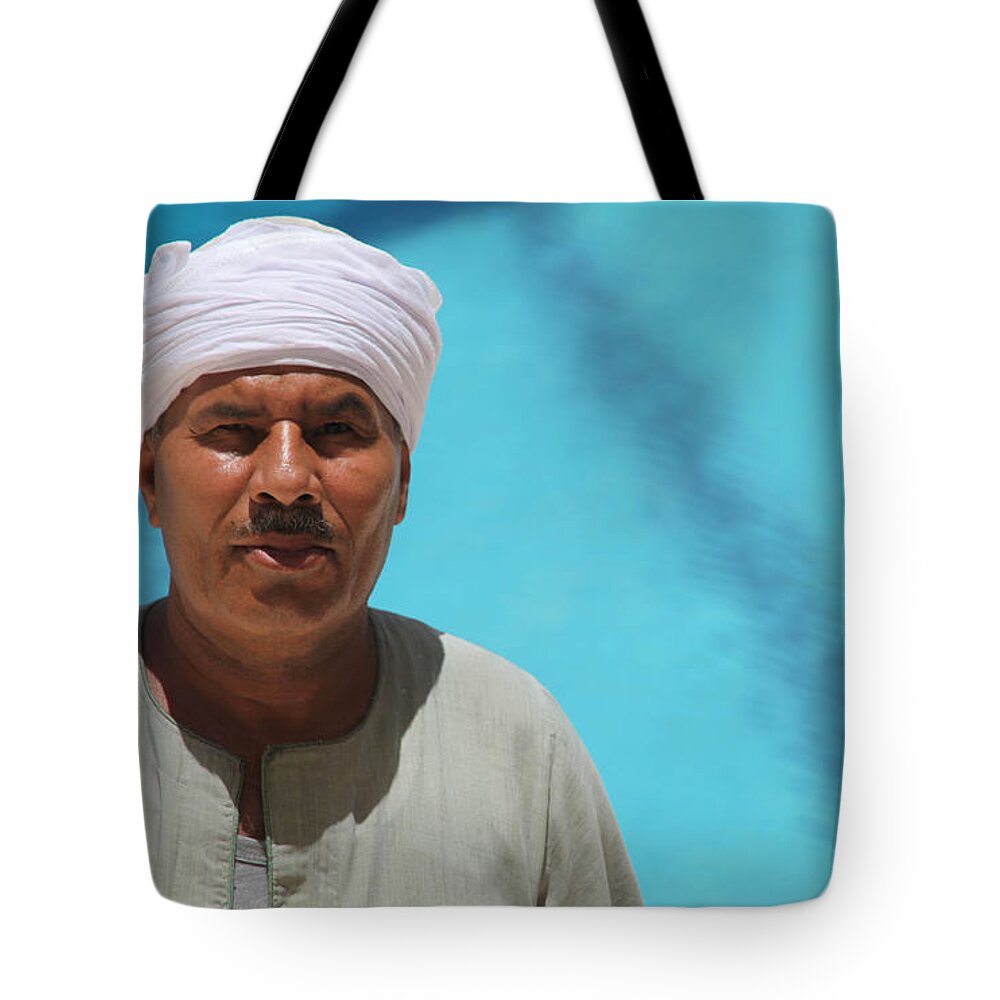 Al-ahyaa Tote Bag featuring the photograph I am the pool man by Jez C Self