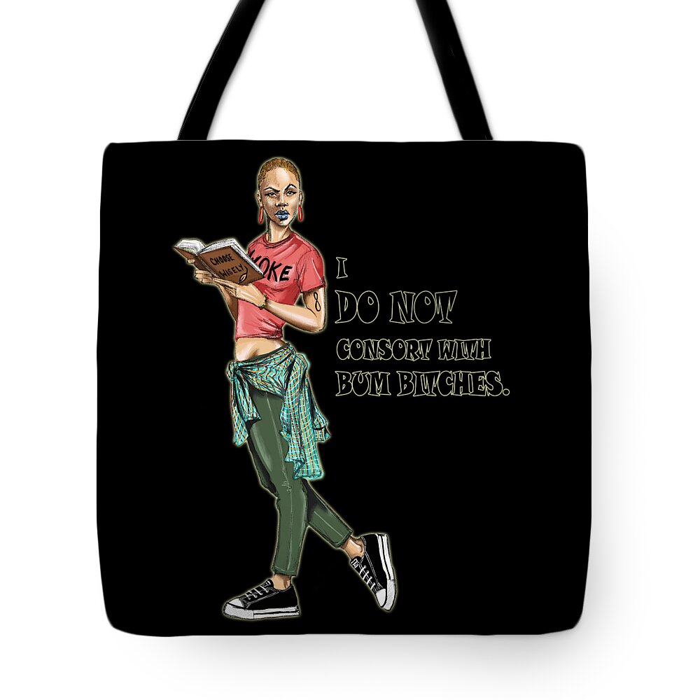 Novelty Series Tote Bag featuring the drawing I Do Not Rtwg by Terri Meredith