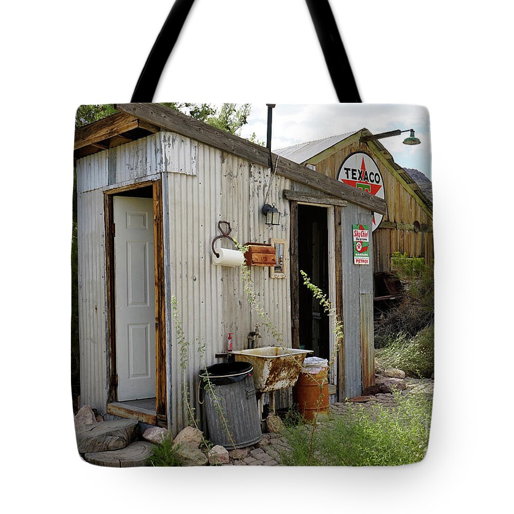 I Found The Outhouse Tote Bag featuring the photograph I found the outhouse by Nina Prommer