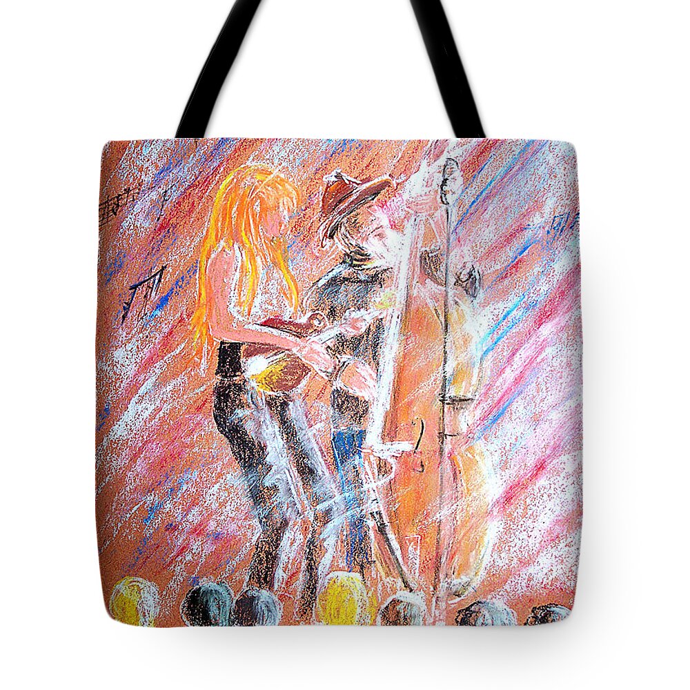 Bluegrass Tote Bag featuring the painting I Love Bluegrass by Bill Holkham