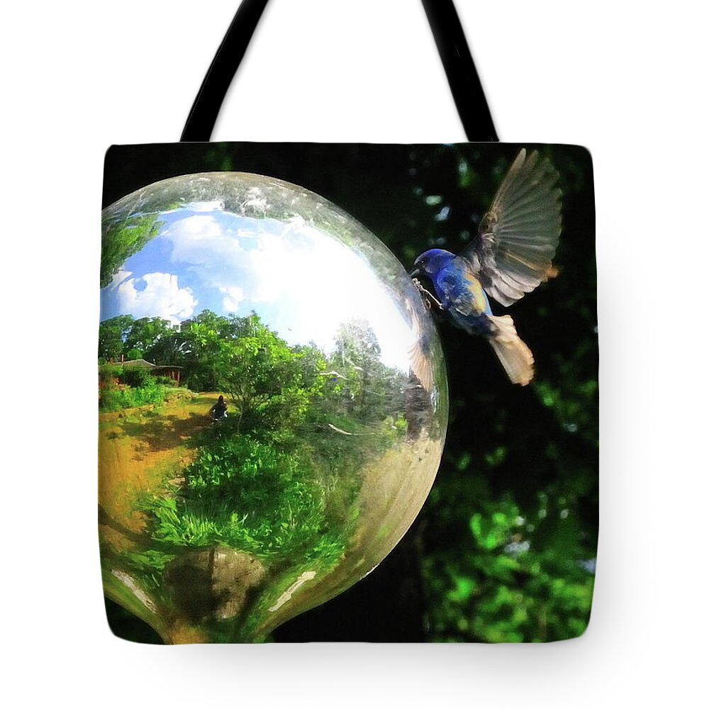 Blue Bird Tote Bag featuring the photograph I love me 2 by David Arment
