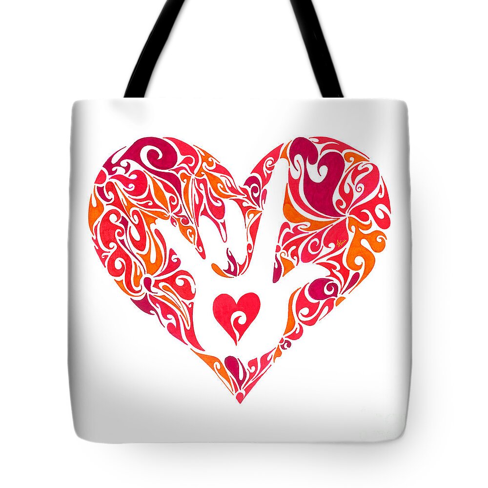 Iloveyou Tote Bag featuring the painting I Love You by Anushree Santhosh