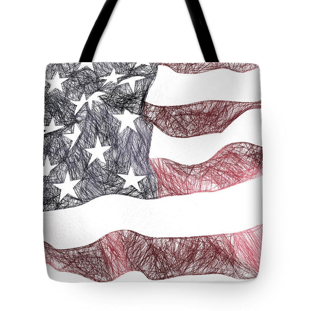 Us Tote Bag featuring the digital art I Pledge Allegiance, No. 1A by Will Barger