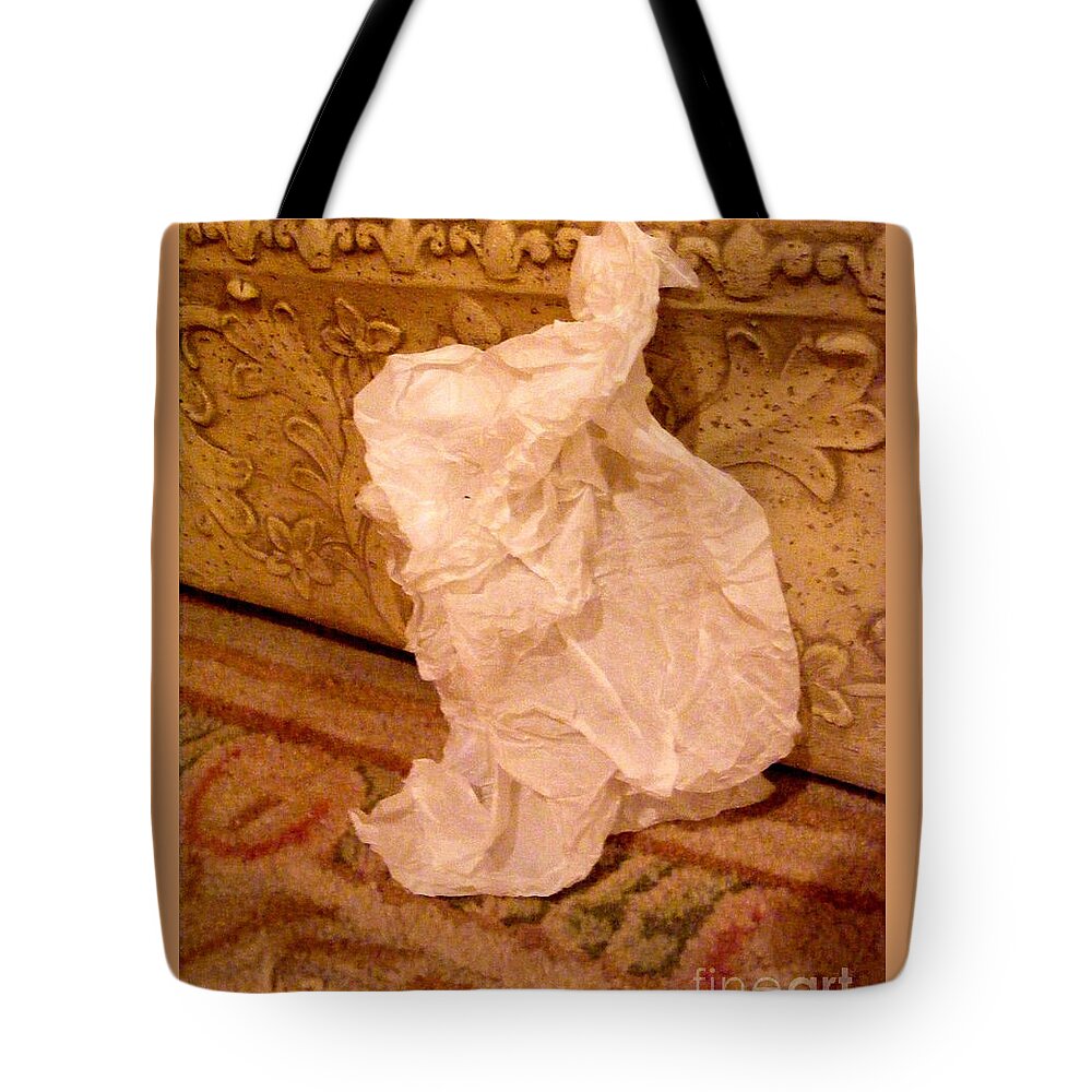 Paper Sculpture Tote Bag featuring the sculpture I think I lost a slippper by Nancy Kane Chapman