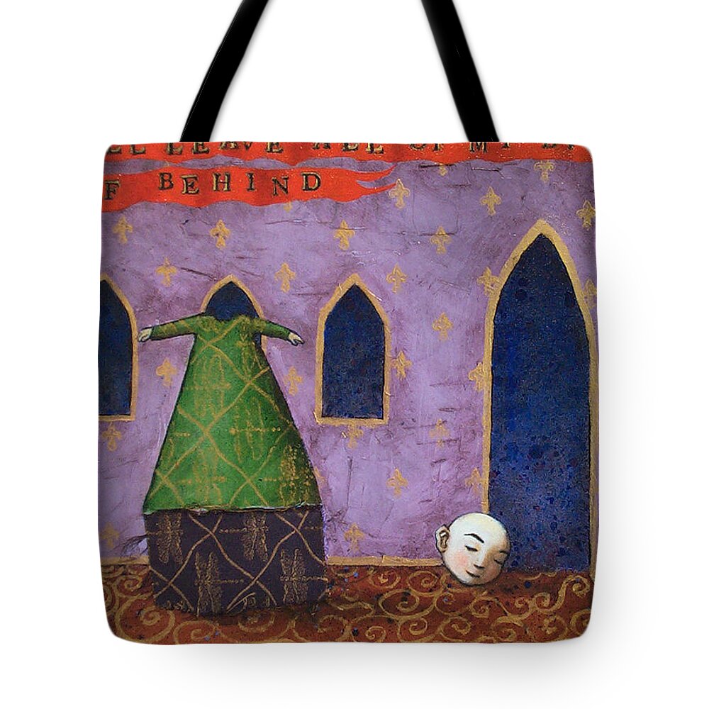 Surreal Tote Bag featuring the painting I Will Leave All of My Bitter Self Behind by Pauline Lim