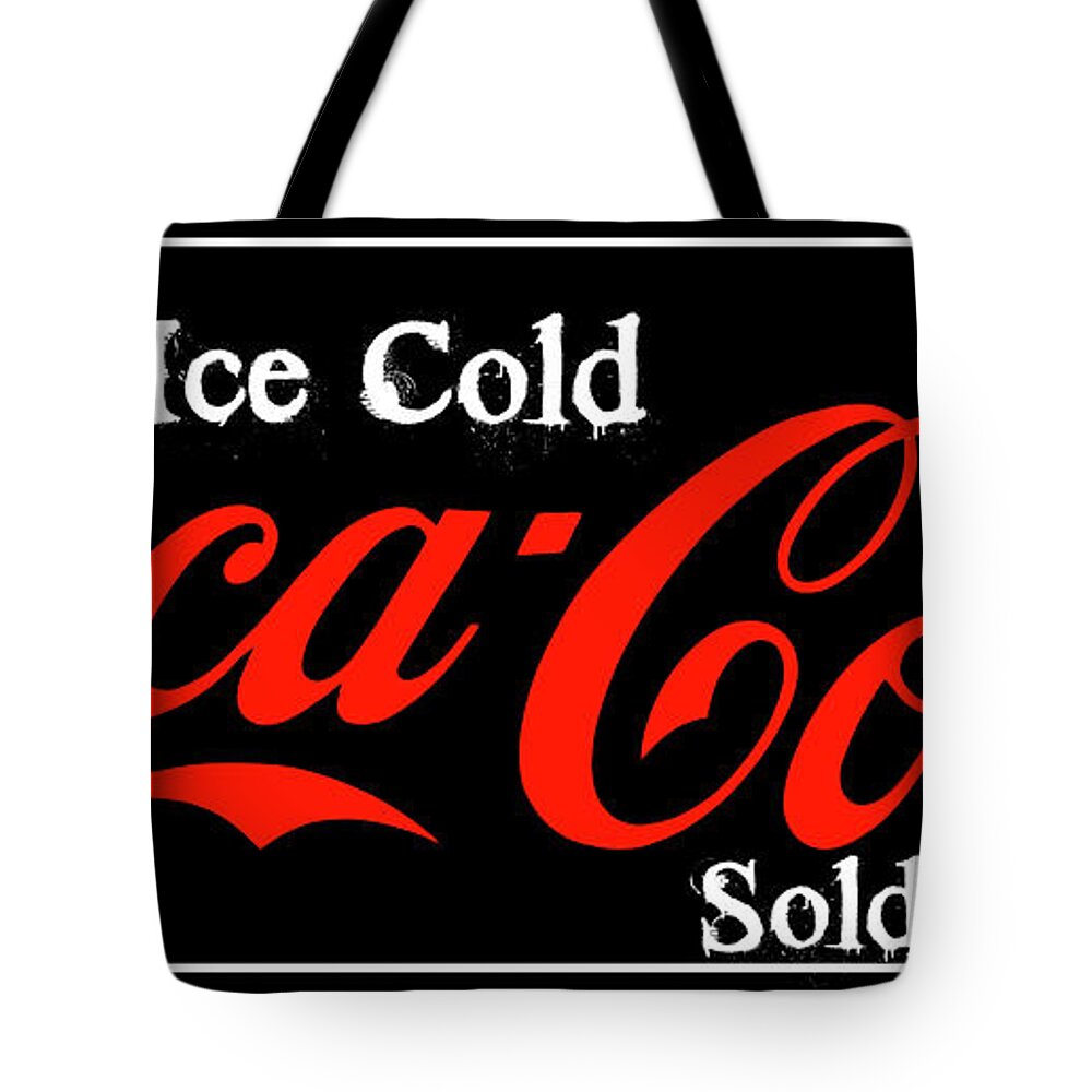 Coke Signage Tote Bag featuring the photograph Ice Cold Coke 11 Coca Cola Art by Reid Callaway