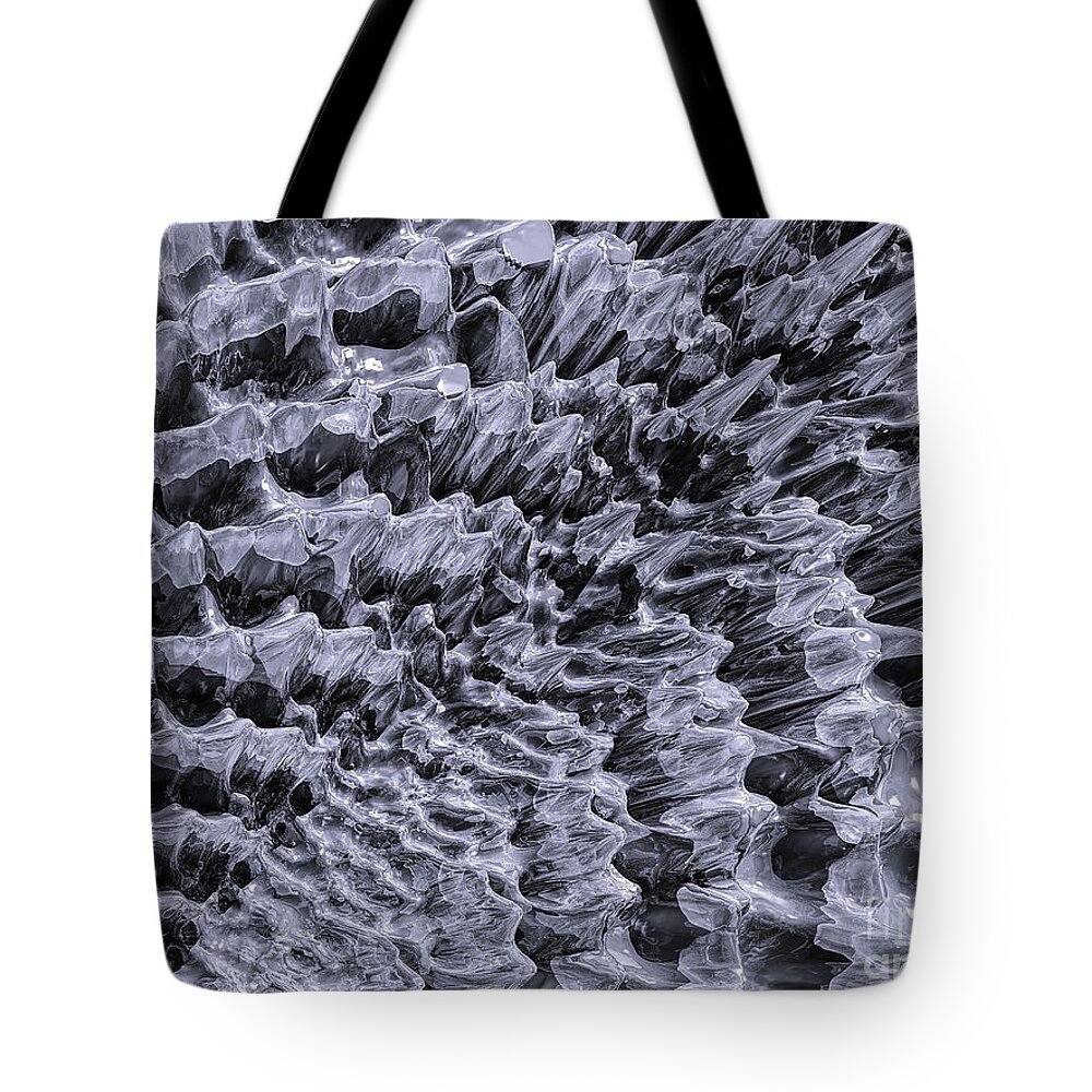 Three Dimensional Tote Bag featuring the digital art Ice Fields of Antarctica by Phil Perkins