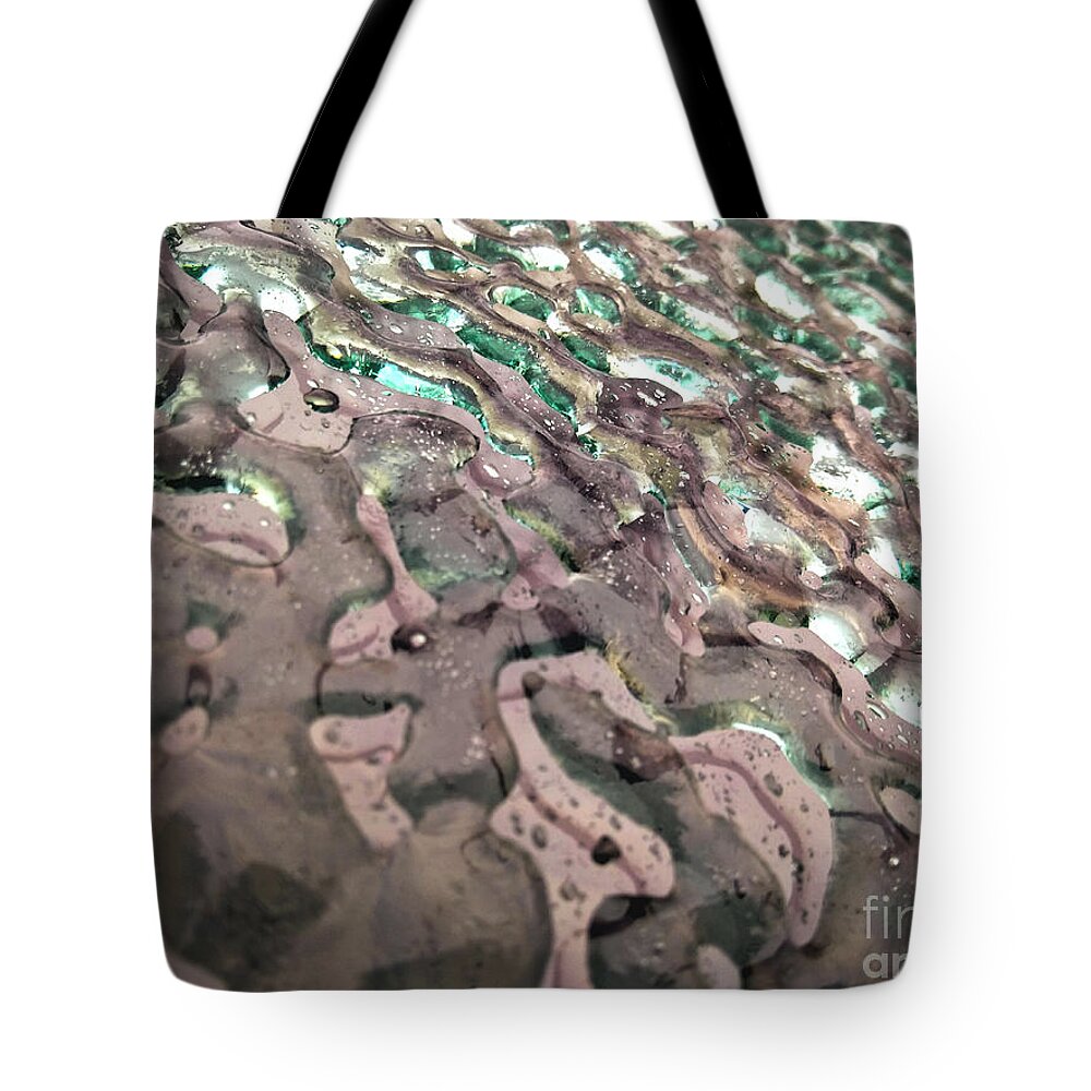 Winter Tote Bag featuring the photograph Ice Glass Flow by Robert Knight