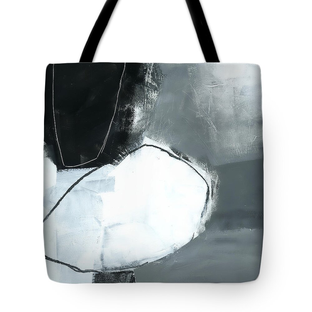 Painting On Panel Tote Bag featuring the painting Ice Jam #1 by Jane Davies