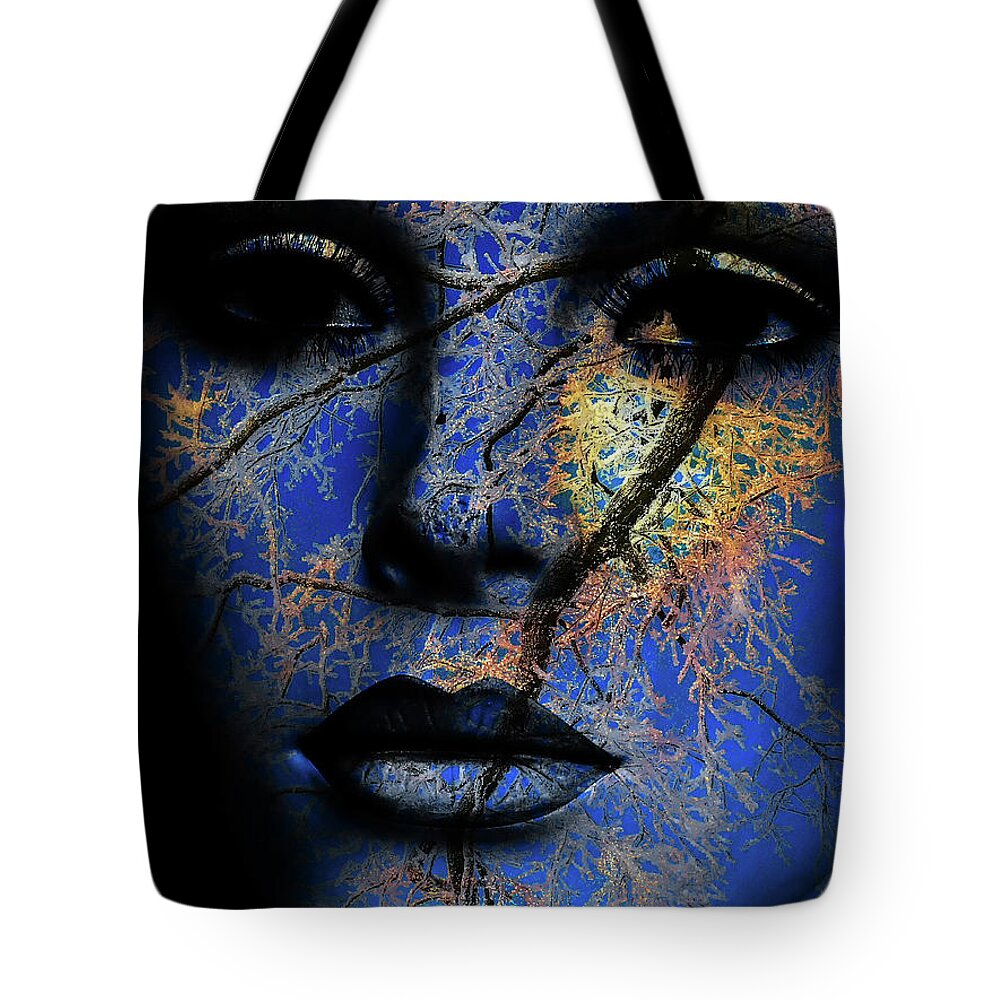 Woman Tote Bag featuring the photograph Ice woman by Gabi Hampe