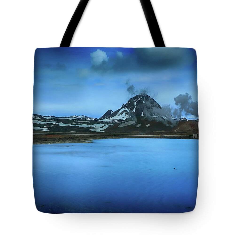 Iceland Tote Bag featuring the photograph Icelandic Blue by Ceri Jones