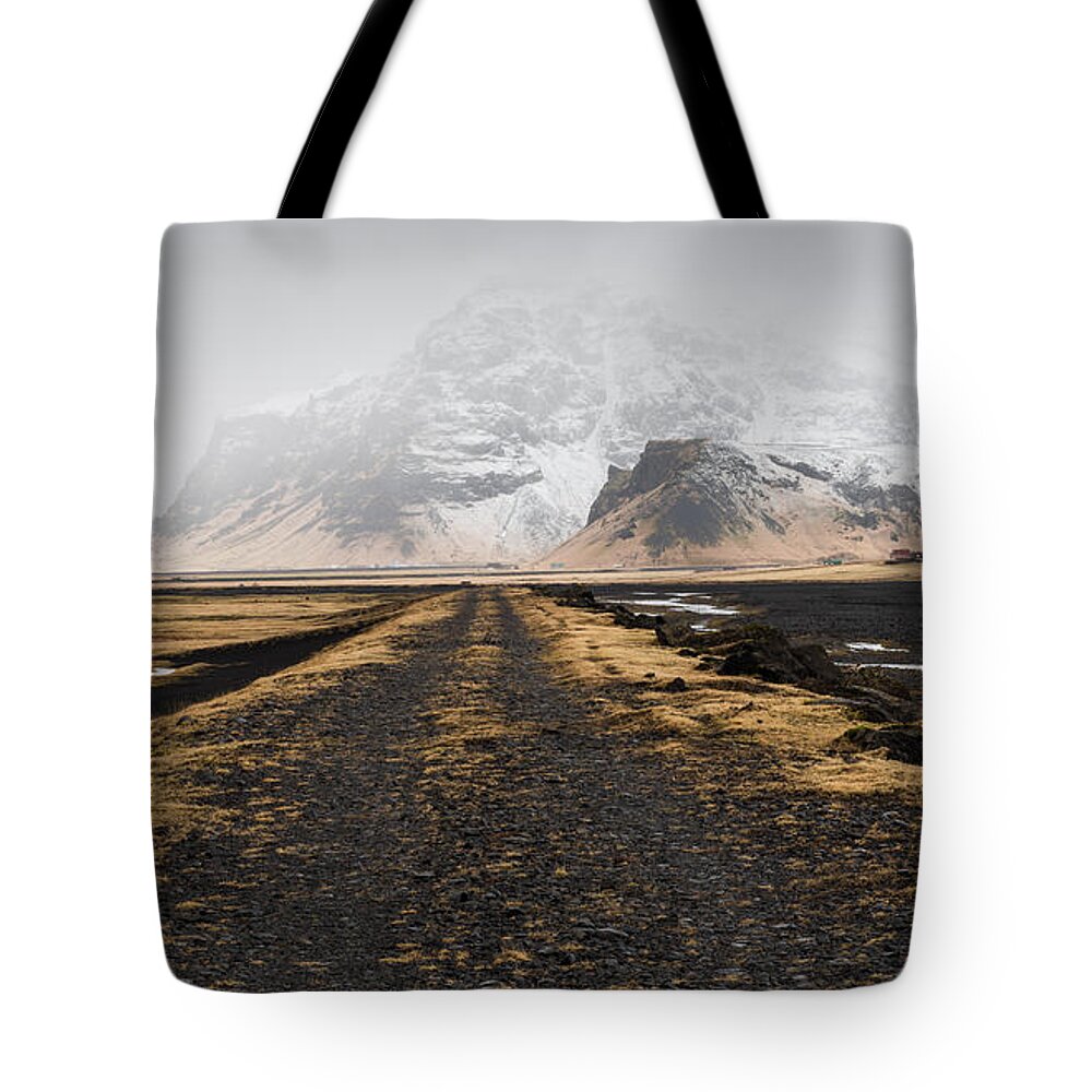 Iceland Tote Bag featuring the photograph Icelandic mountain winter landscape by Michalakis Ppalis
