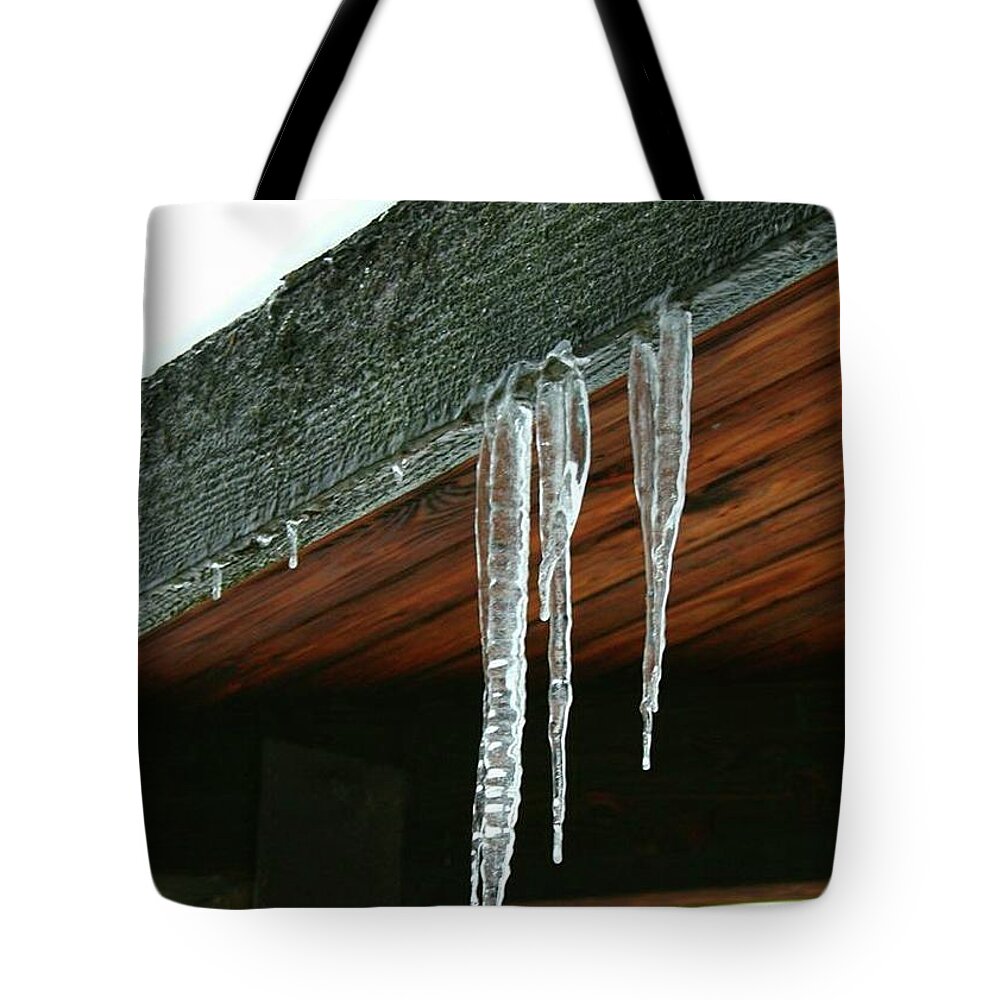  Tote Bag featuring the photograph Icicles by Brad Nellis
