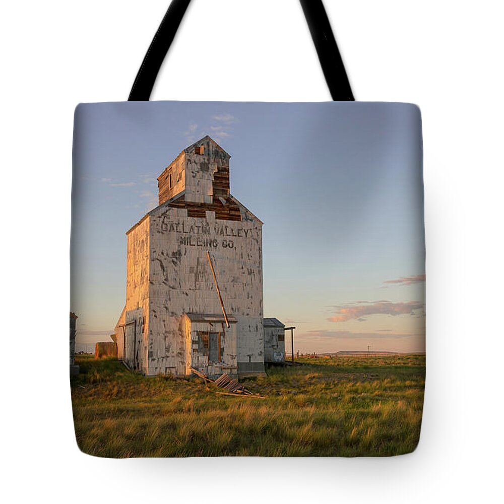 Old Grain Elevator Tote Bag featuring the photograph Icon of Agricultural Heritage by Jack Bell