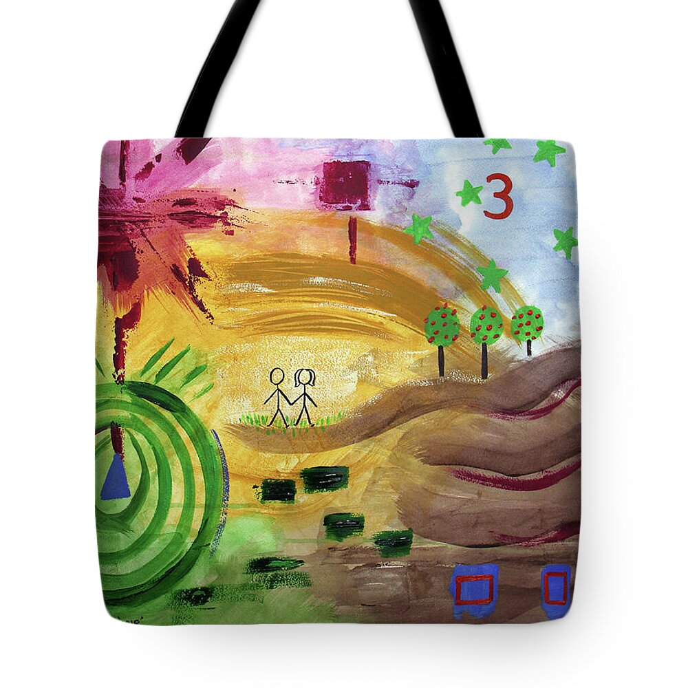Astract Tote Bag featuring the painting If You Were Of The World John 15-19 by Anthony Falbo