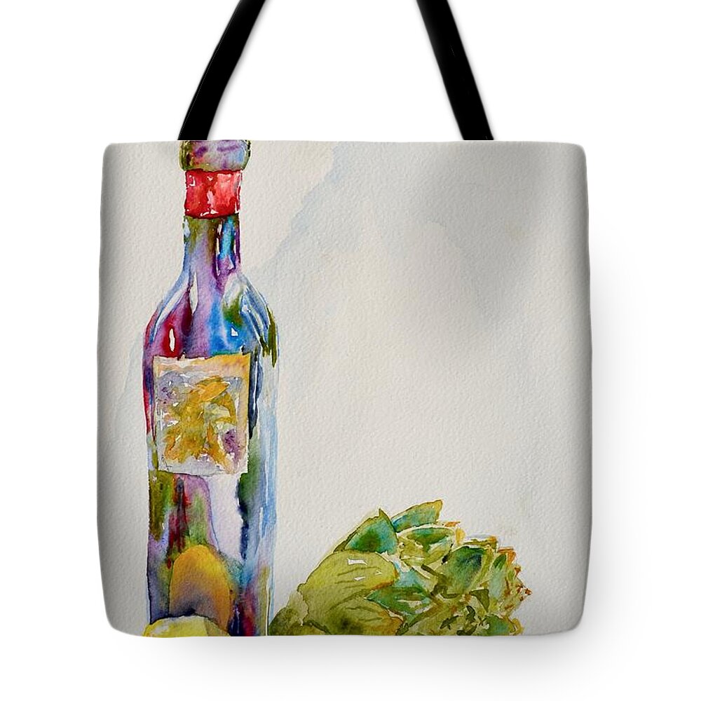 Artichoke Tote Bag featuring the painting Il Carciofo Gigante by Beverley Harper Tinsley