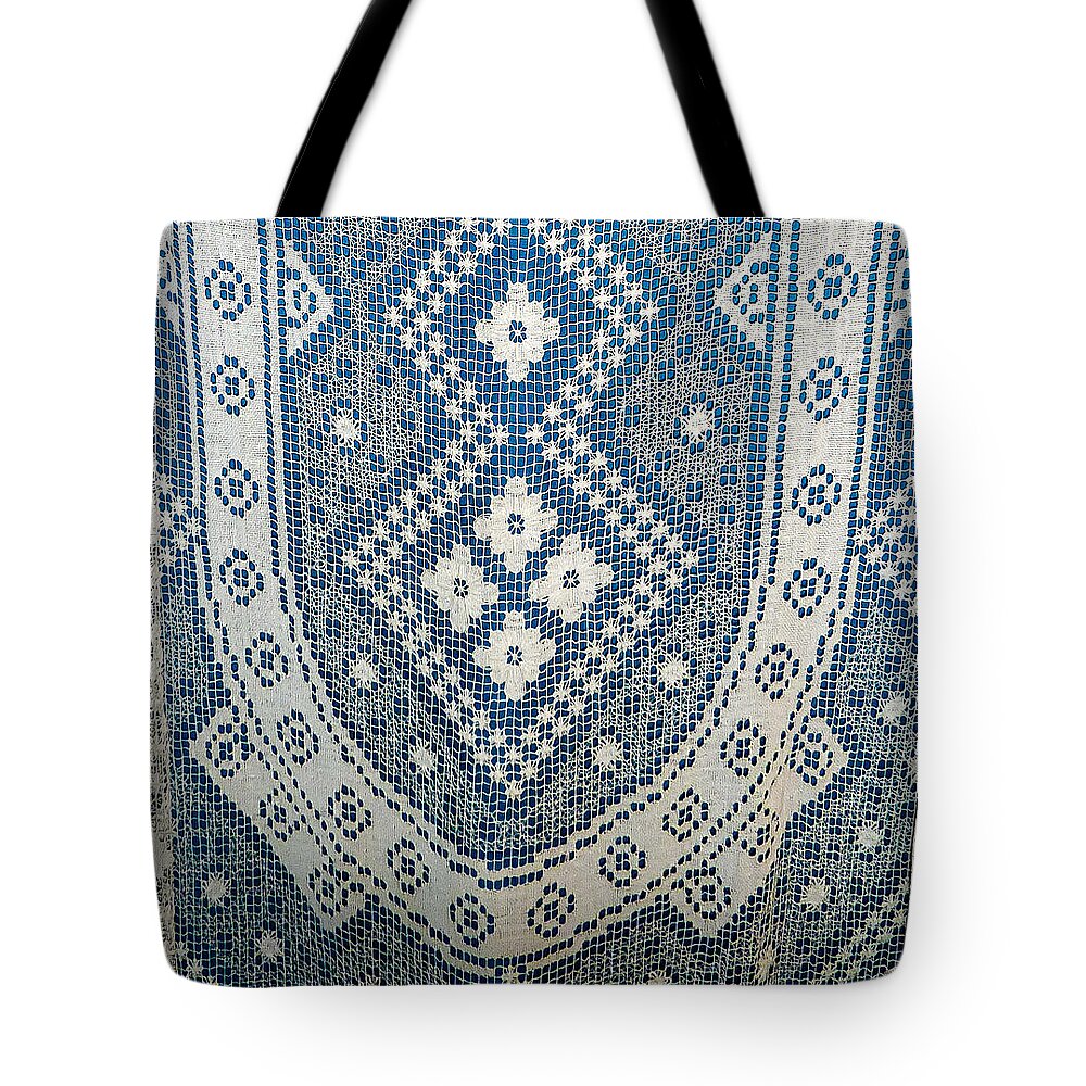 Venice Tote Bag featuring the photograph Il Merletto Lace by Pamela Newcomb
