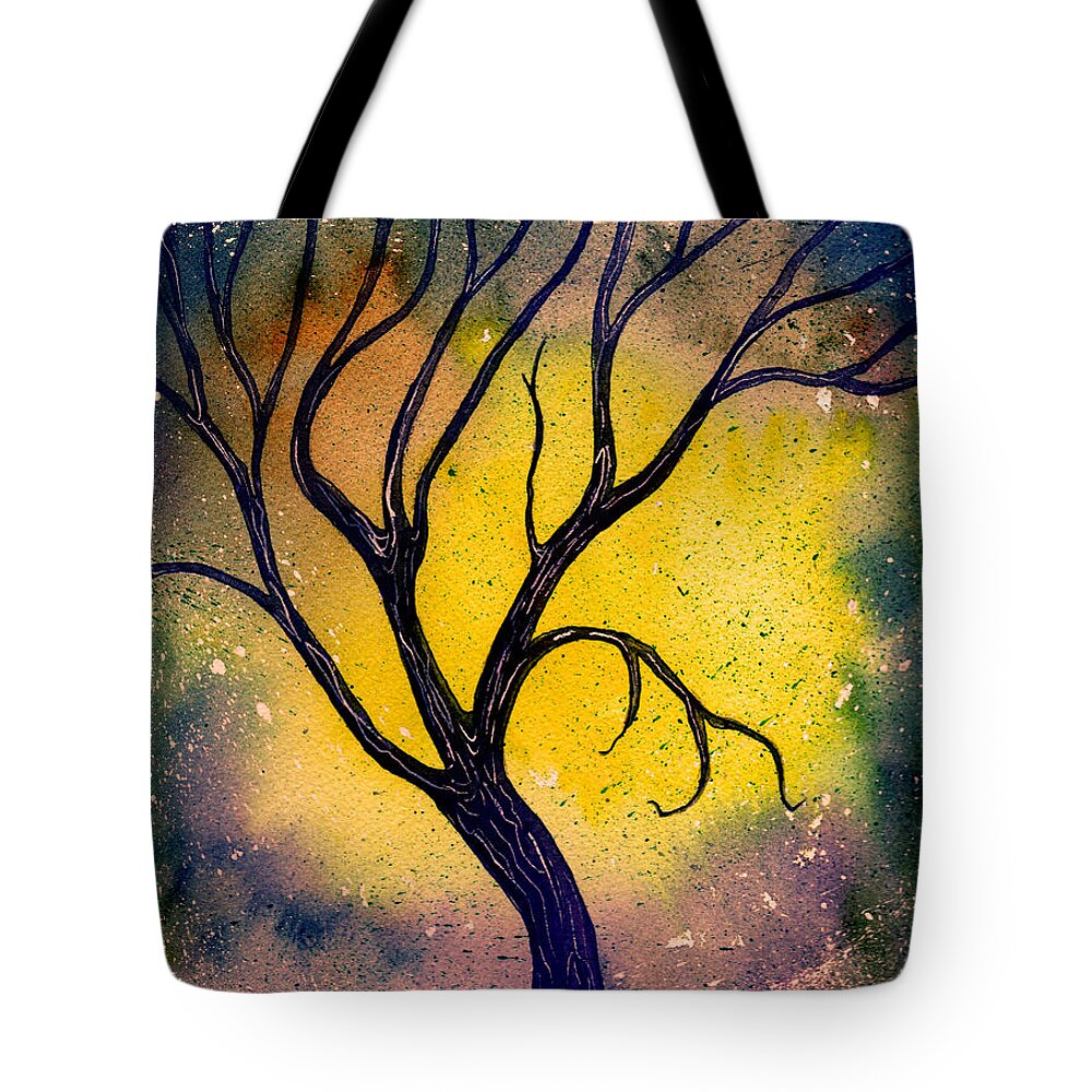 Watercolor Tote Bag featuring the painting Illumination by Brenda Owen