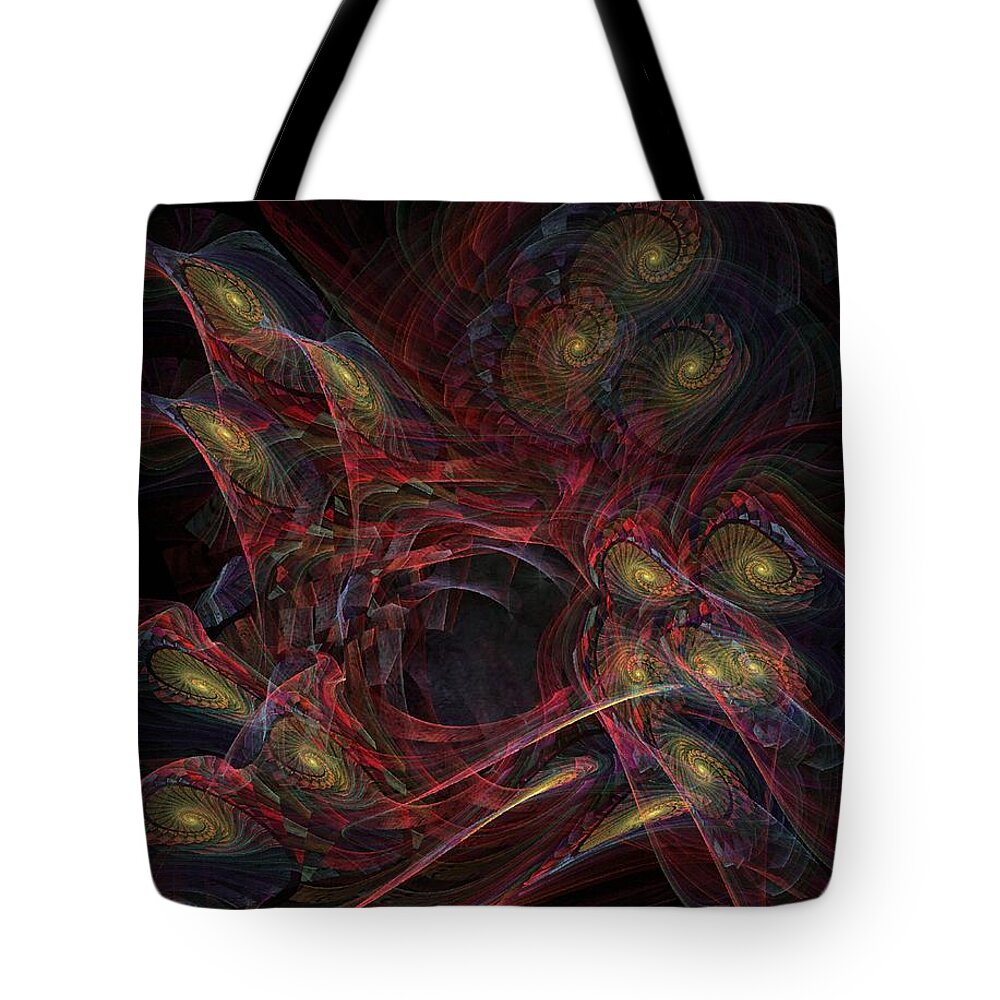 Illusion Tote Bag featuring the digital art Illusion And Chance - Fractal Art by Nirvana Blues