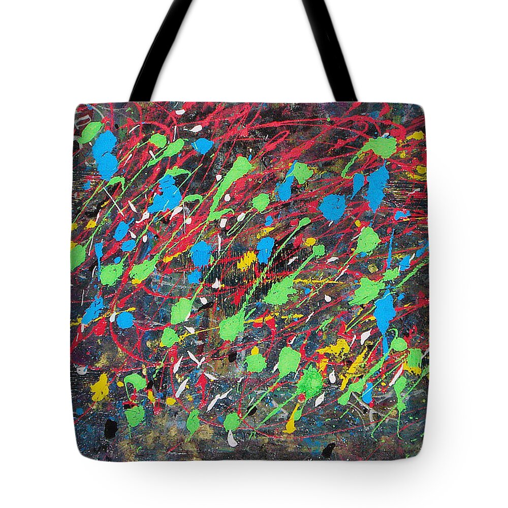 Acrylic Panting Tote Bag featuring the painting Imagination by Yael VanGruber