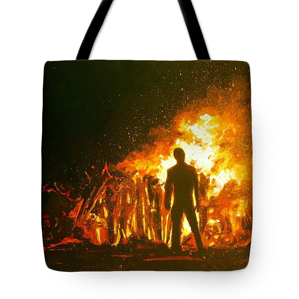 Star Wars Tote Bag featuring the painting Vader Funeral by Joel Tesch