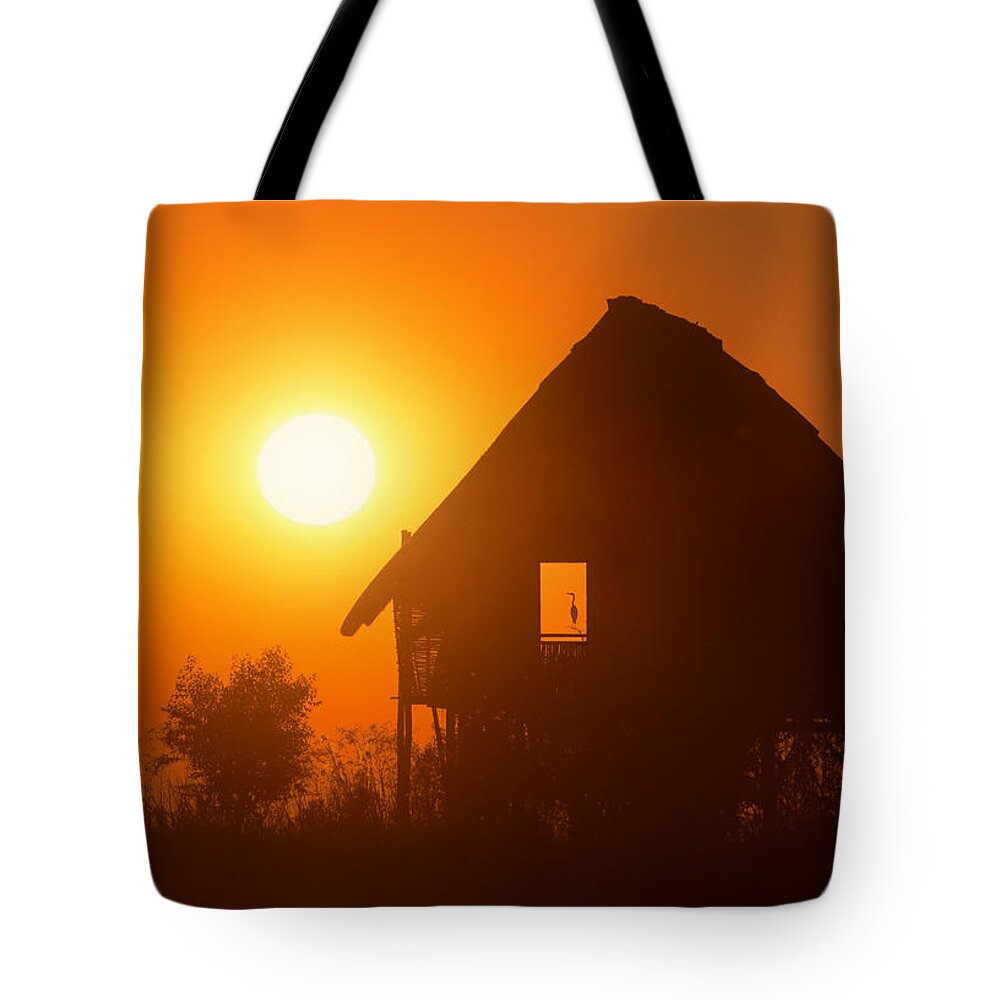 Sunset Tote Bag featuring the photograph Impalila Island Sunset No. 4 by Joe Bonita
