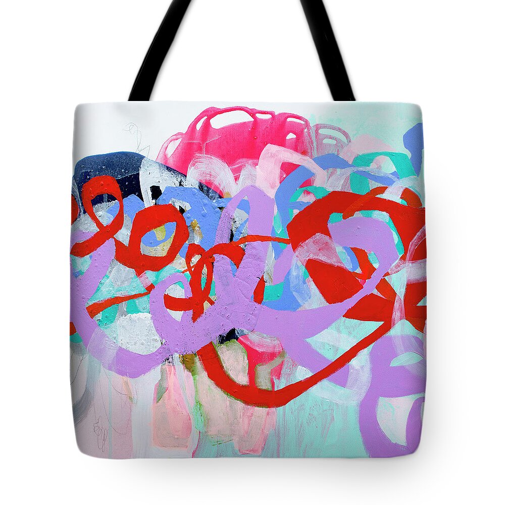 Abstract Tote Bag featuring the painting Impatient by Claire Desjardins