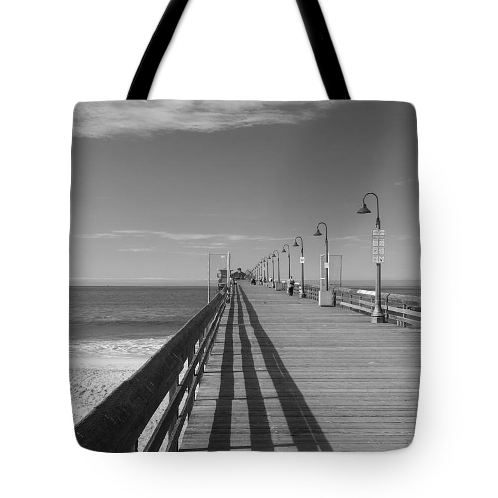 Imperial Beach Tote Bag featuring the photograph Imperial Beach Pier by Ana V Ramirez