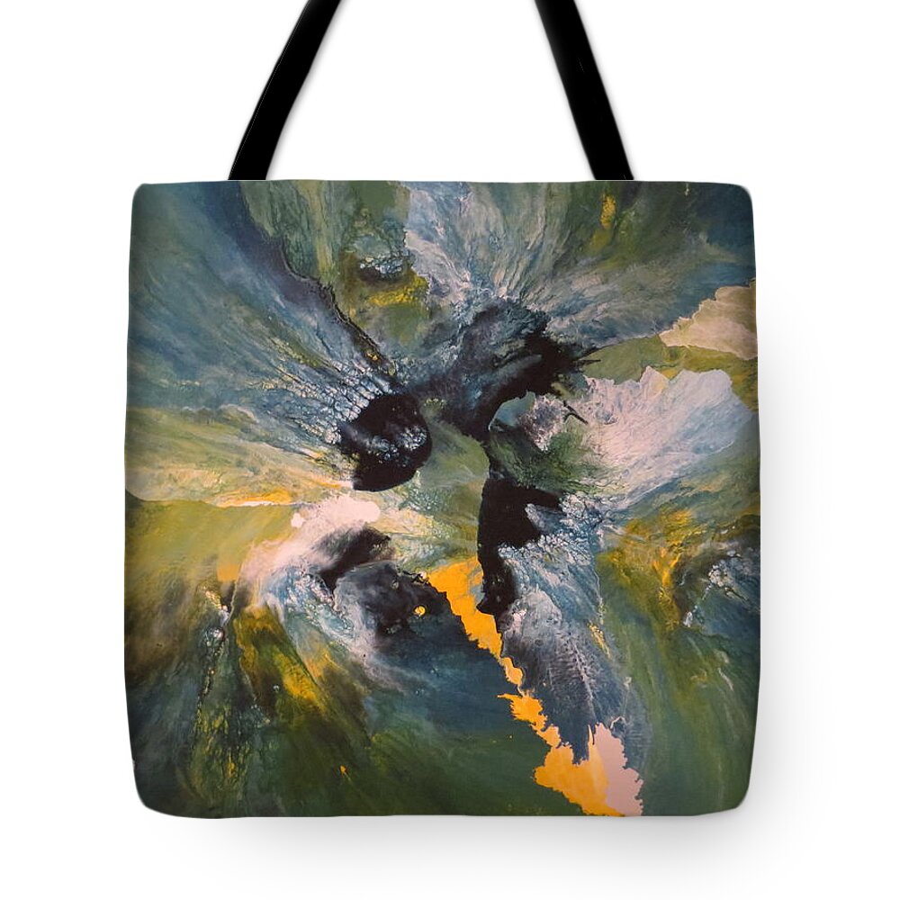 Abstract Tote Bag featuring the painting Ardent by Soraya Silvestri