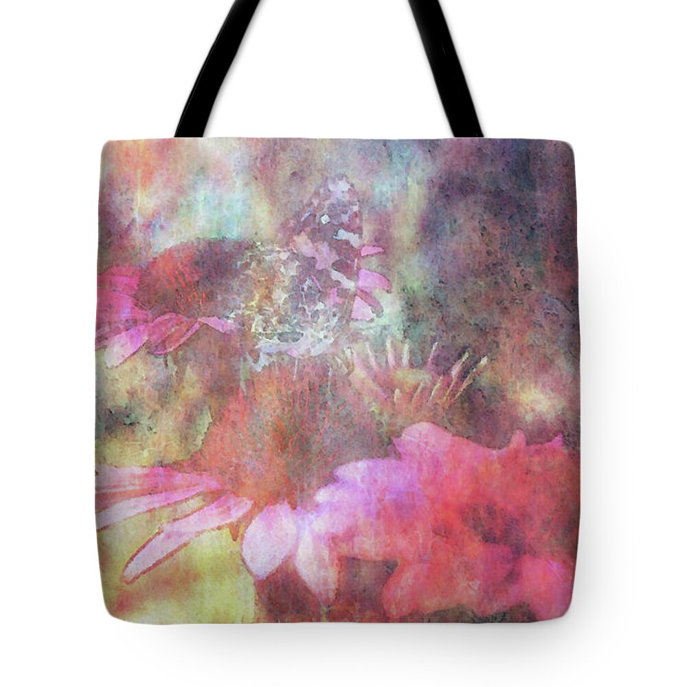 Impressionist Tote Bag featuring the photograph Impressionist Queen of the Coneflowers 3754 IDP_2 by Steven Ward